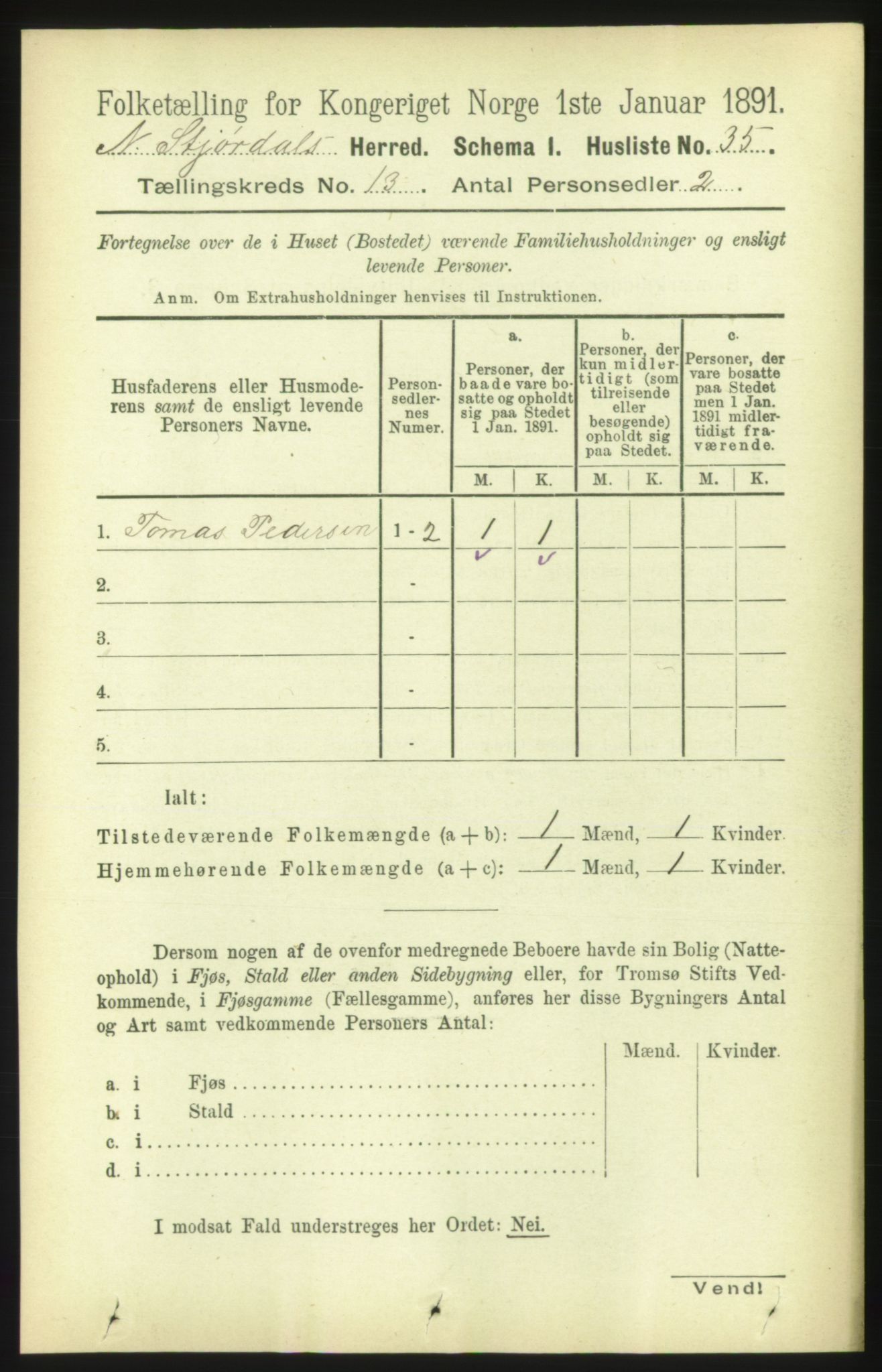 RA, 1891 census for 1714 Nedre Stjørdal, 1891, p. 6210