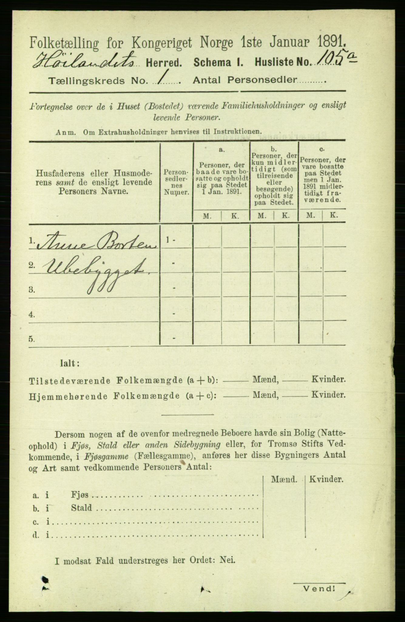 RA, 1891 census for 1651 Hølonda, 1891, p. 120