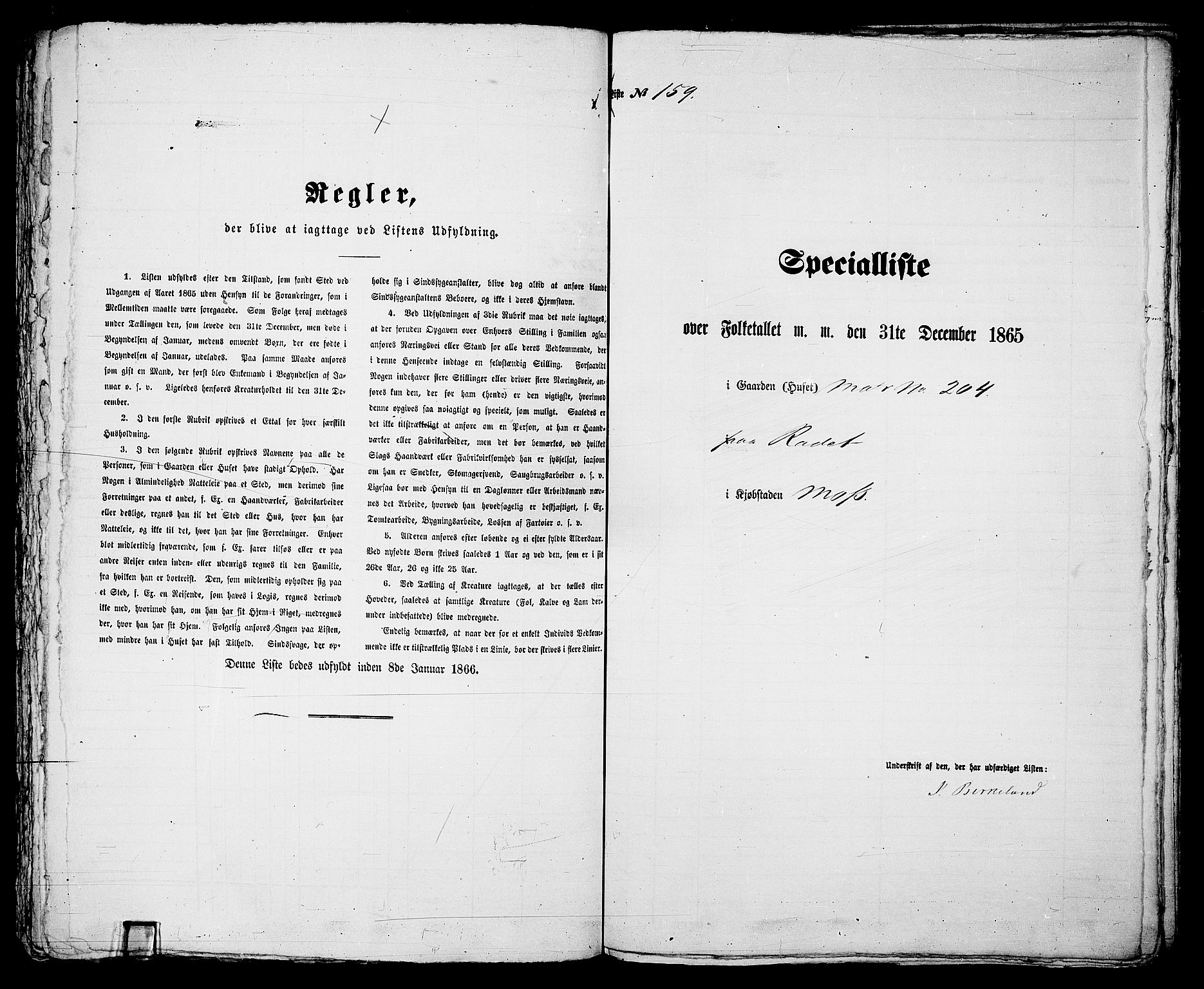 RA, 1865 census for Moss/Moss, 1865, p. 330