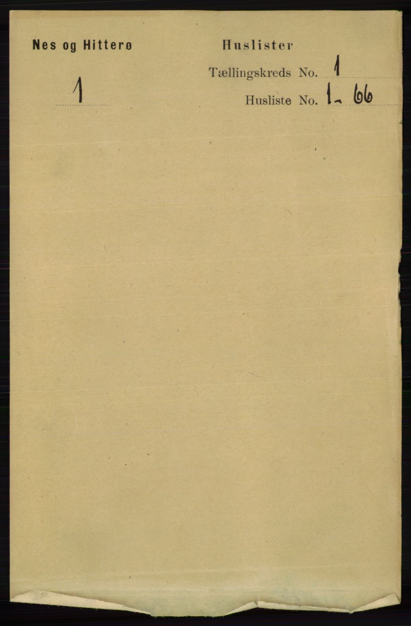 RA, 1891 census for 1043 Hidra og Nes, 1891, p. 29
