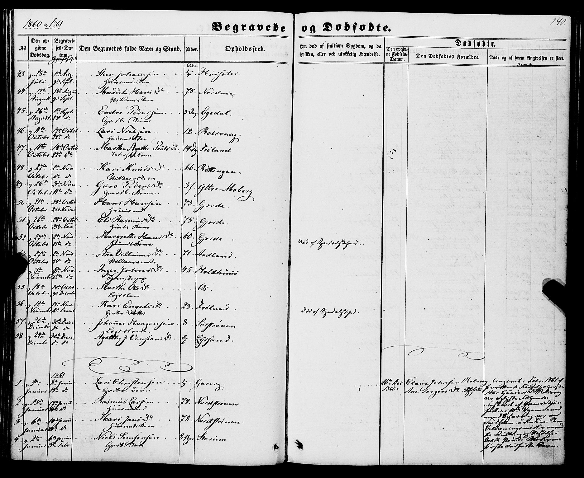 Os sokneprestembete, AV/SAB-A-99929: Parish register (official) no. A 17, 1860-1873, p. 240