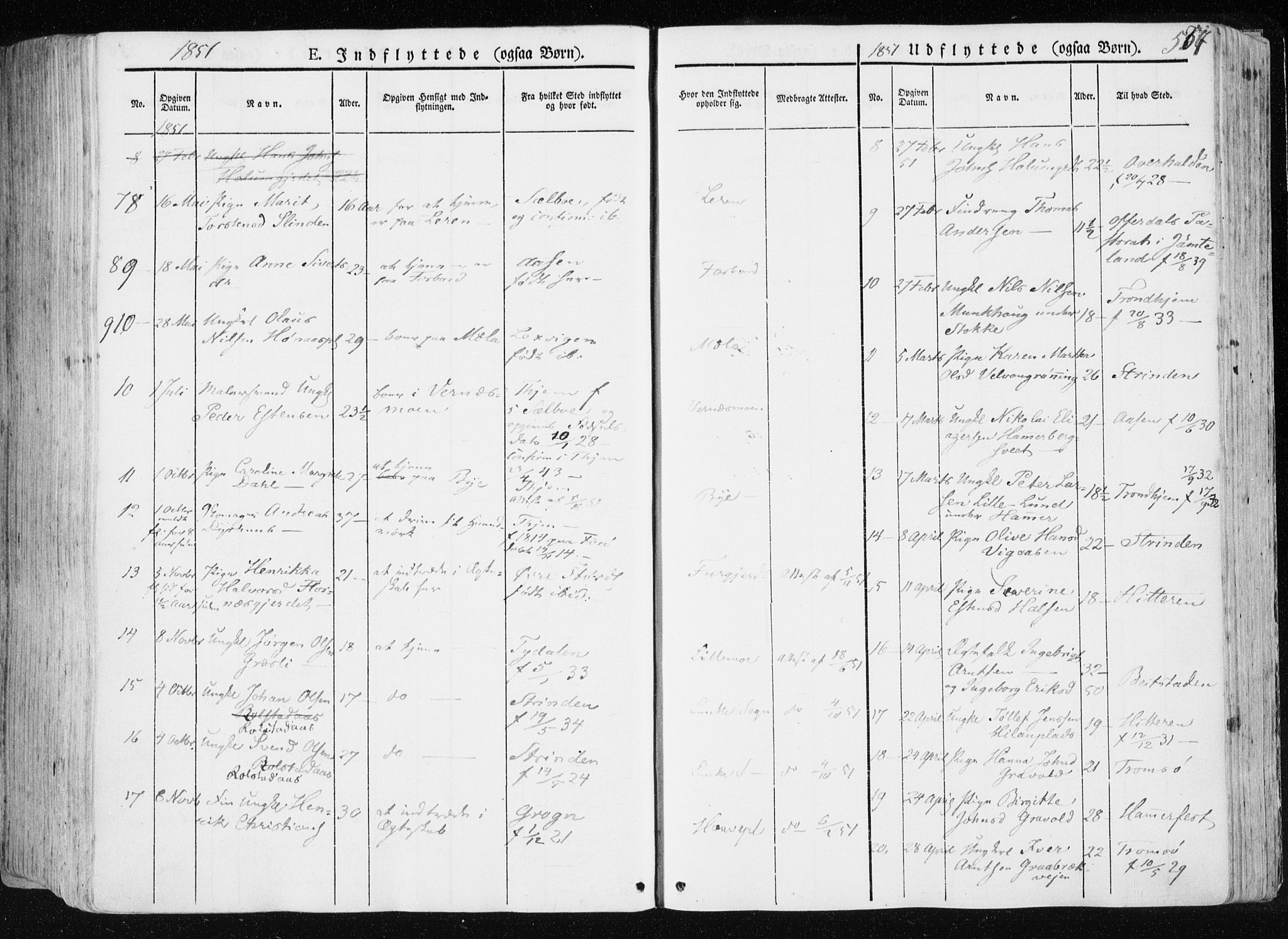 Ministerialprotokoller, klokkerbøker og fødselsregistre - Nord-Trøndelag, AV/SAT-A-1458/709/L0074: Parish register (official) no. 709A14, 1845-1858, p. 557