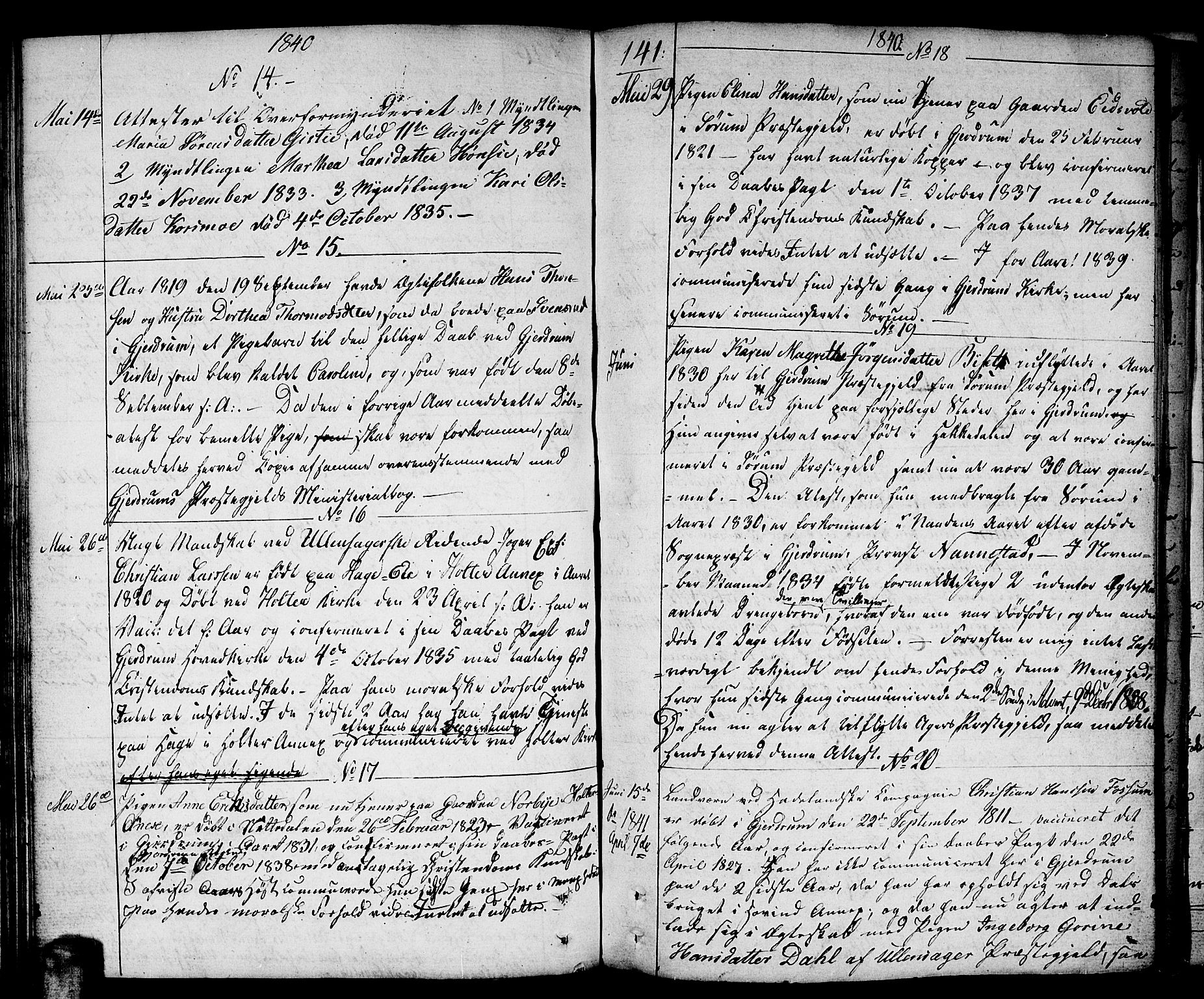 Gjerdrum prestekontor Kirkebøker, AV/SAO-A-10412b/F/Fa/L0003: Parish register (official) no. I 3, 1798-1815, p. 141