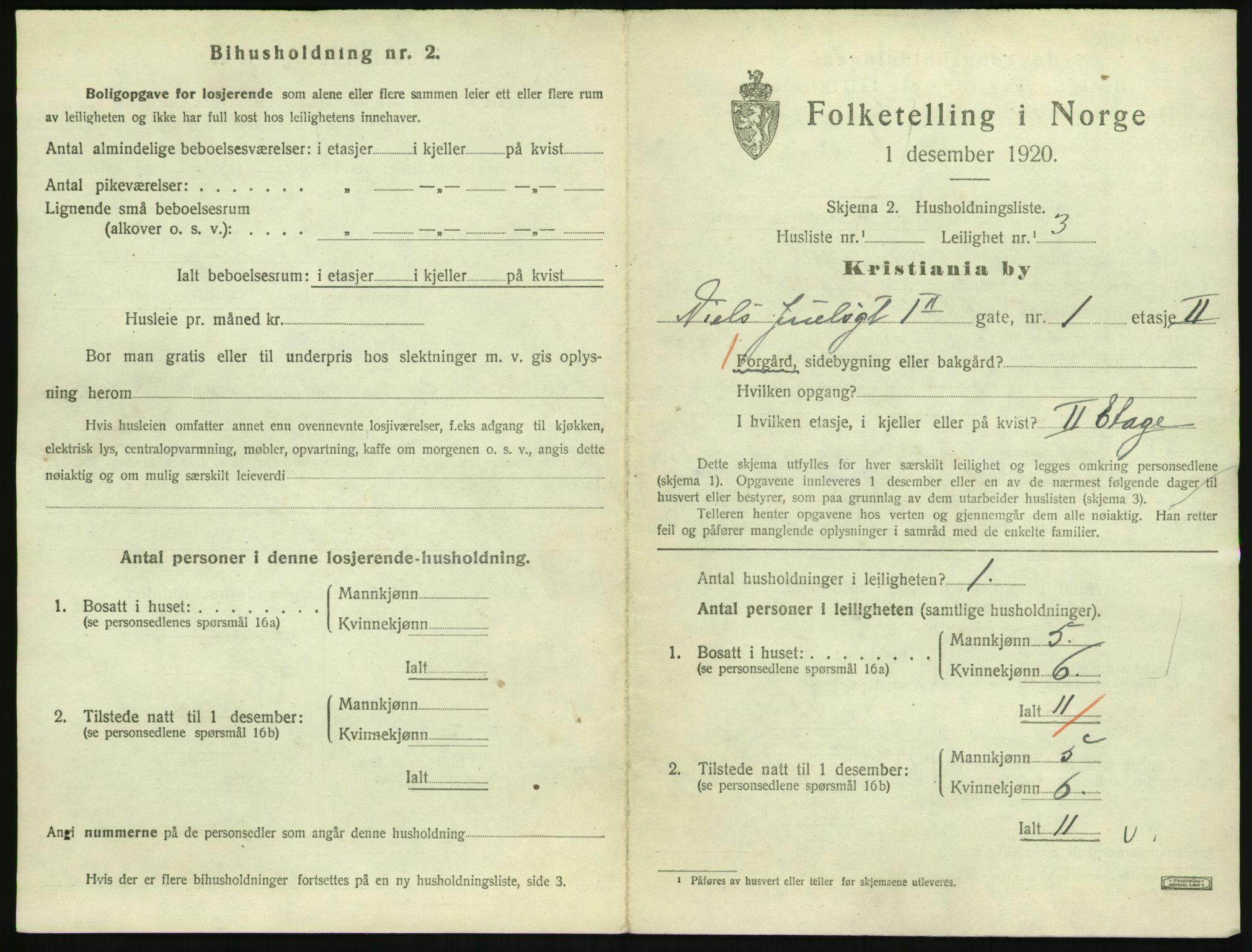 SAO, 1920 census for Kristiania, 1920, p. 71127