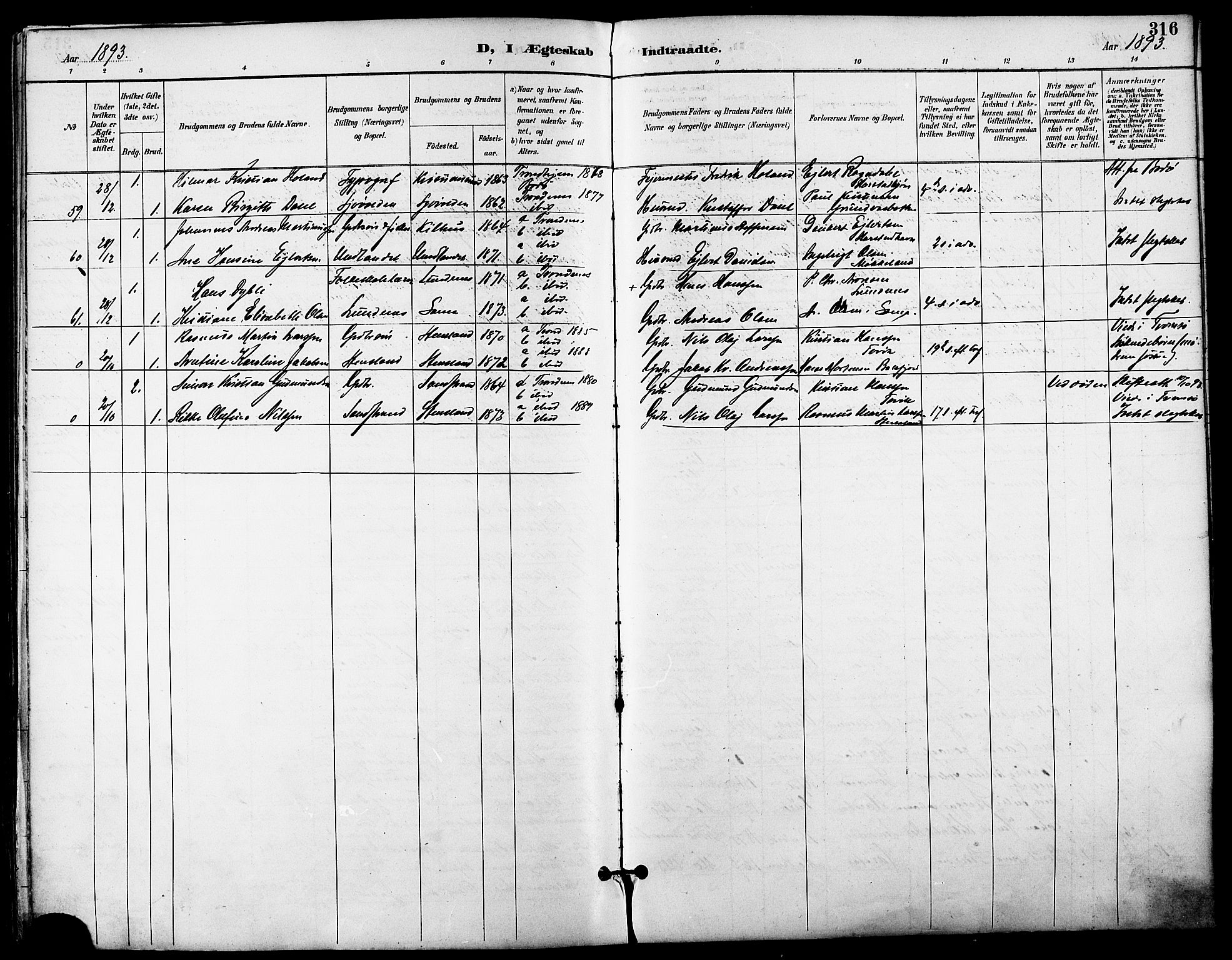 Trondenes sokneprestkontor, SATØ/S-1319/H/Ha/L0016kirke: Parish register (official) no. 16, 1890-1898, p. 316