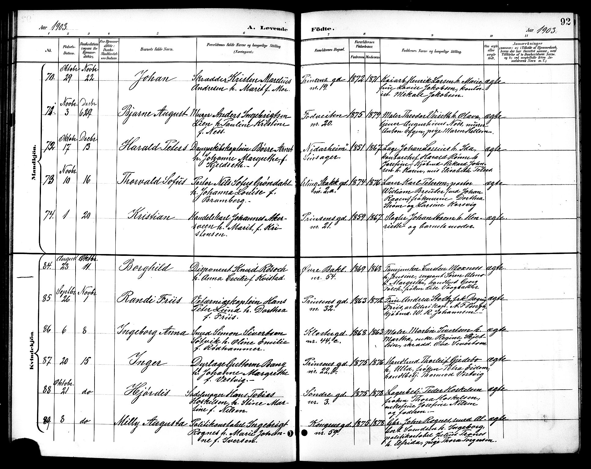 Ministerialprotokoller, klokkerbøker og fødselsregistre - Sør-Trøndelag, AV/SAT-A-1456/601/L0094: Parish register (copy) no. 601C12, 1898-1911, p. 92