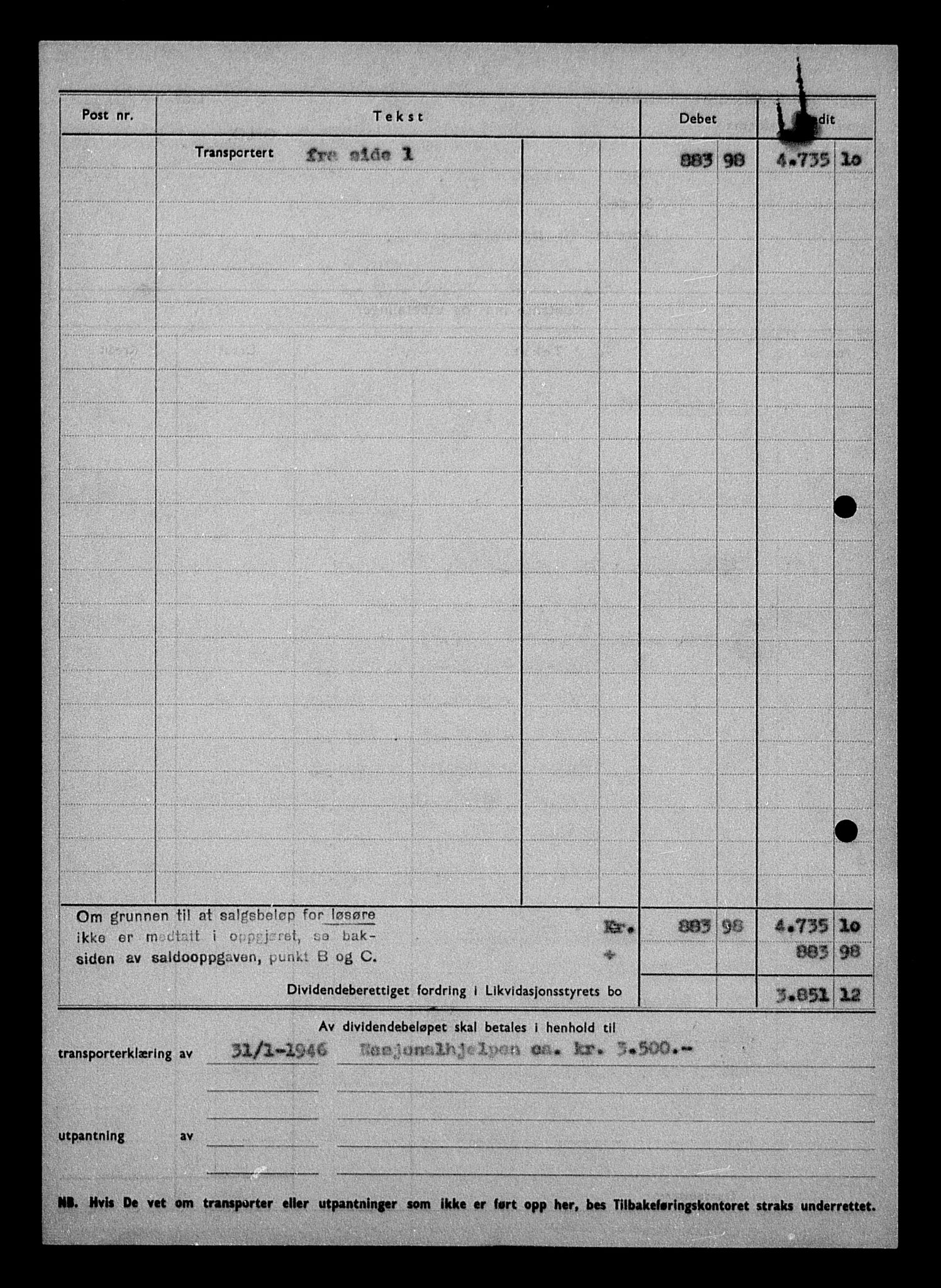 Justisdepartementet, Tilbakeføringskontoret for inndratte formuer, AV/RA-S-1564/H/Hc/Hcc/L0928: --, 1945-1947, p. 281