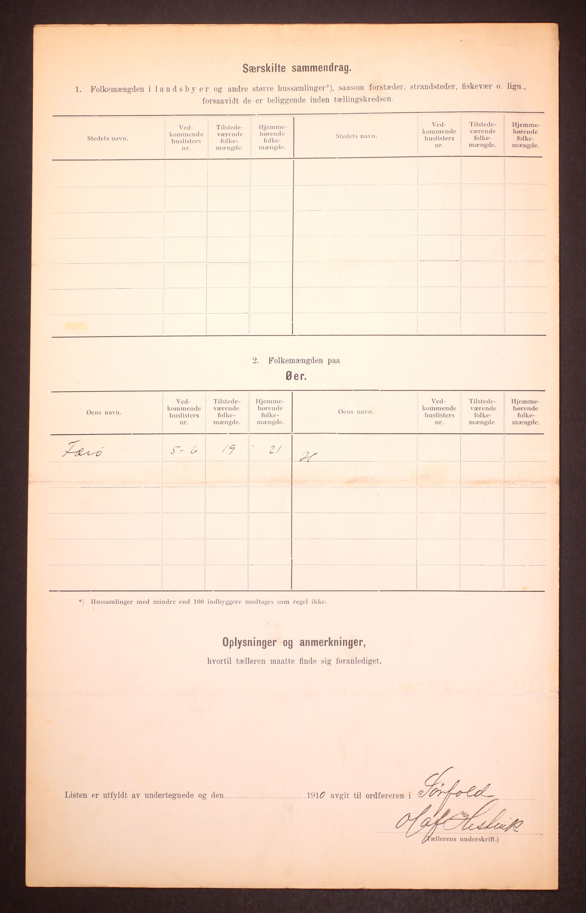 RA, 1910 census for Sørfold, 1910, p. 25