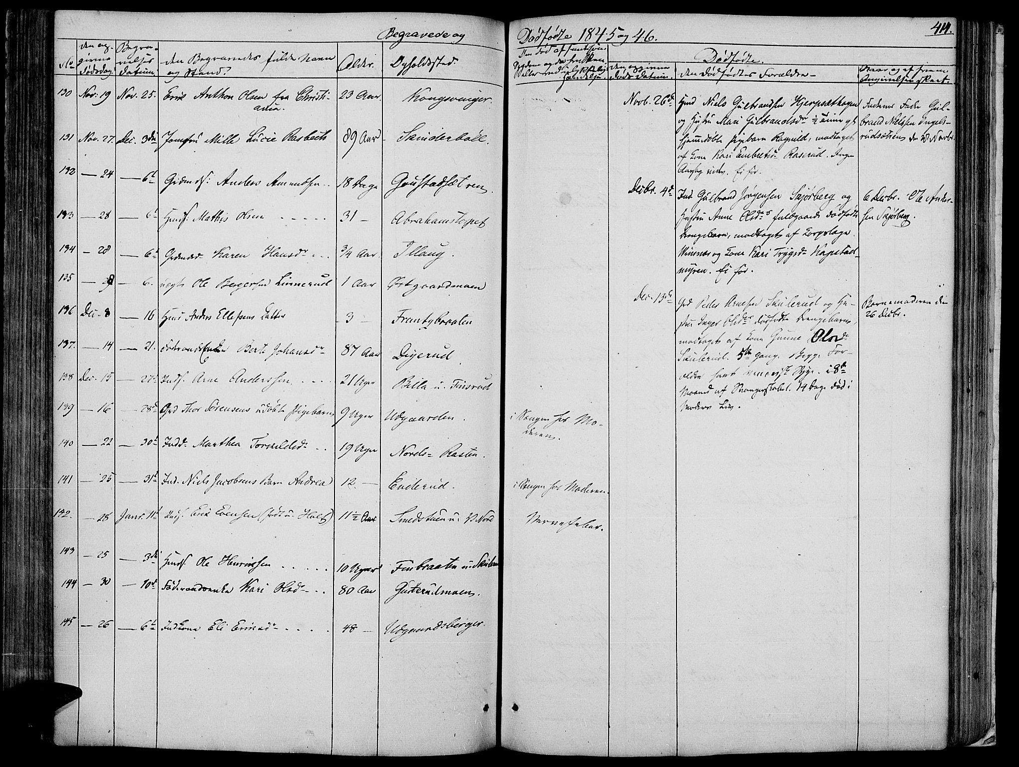 Vinger prestekontor, AV/SAH-PREST-024/H/Ha/Haa/L0008: Parish register (official) no. 8, 1839-1847, p. 414