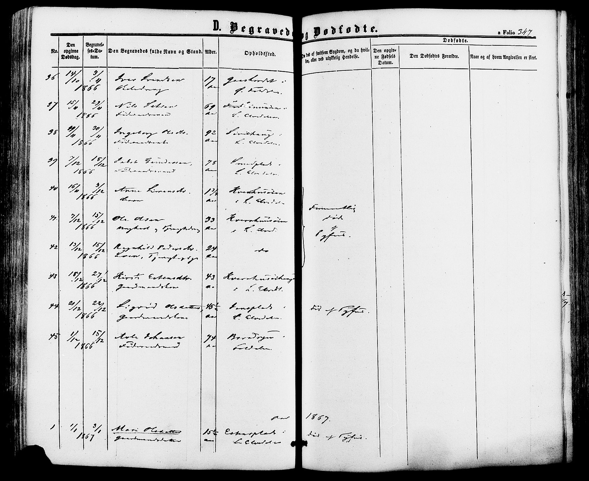 Alvdal prestekontor, SAH/PREST-060/H/Ha/Haa/L0001: Parish register (official) no. 1, 1863-1882, p. 347