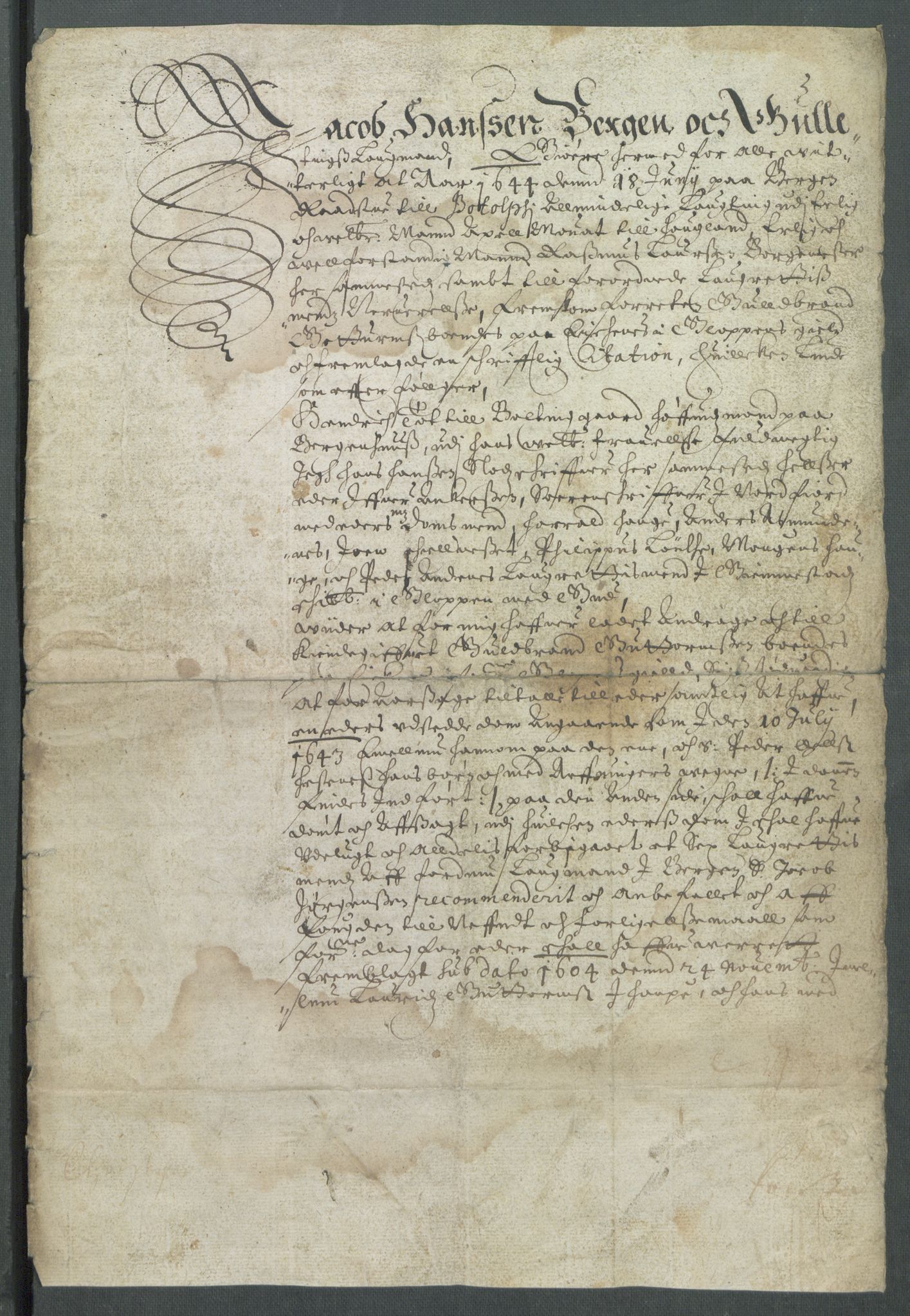 Riksarkivets diplomsamling, RA/EA-5965/F02/L0158: Dokumenter, 1644-1645, p. 27