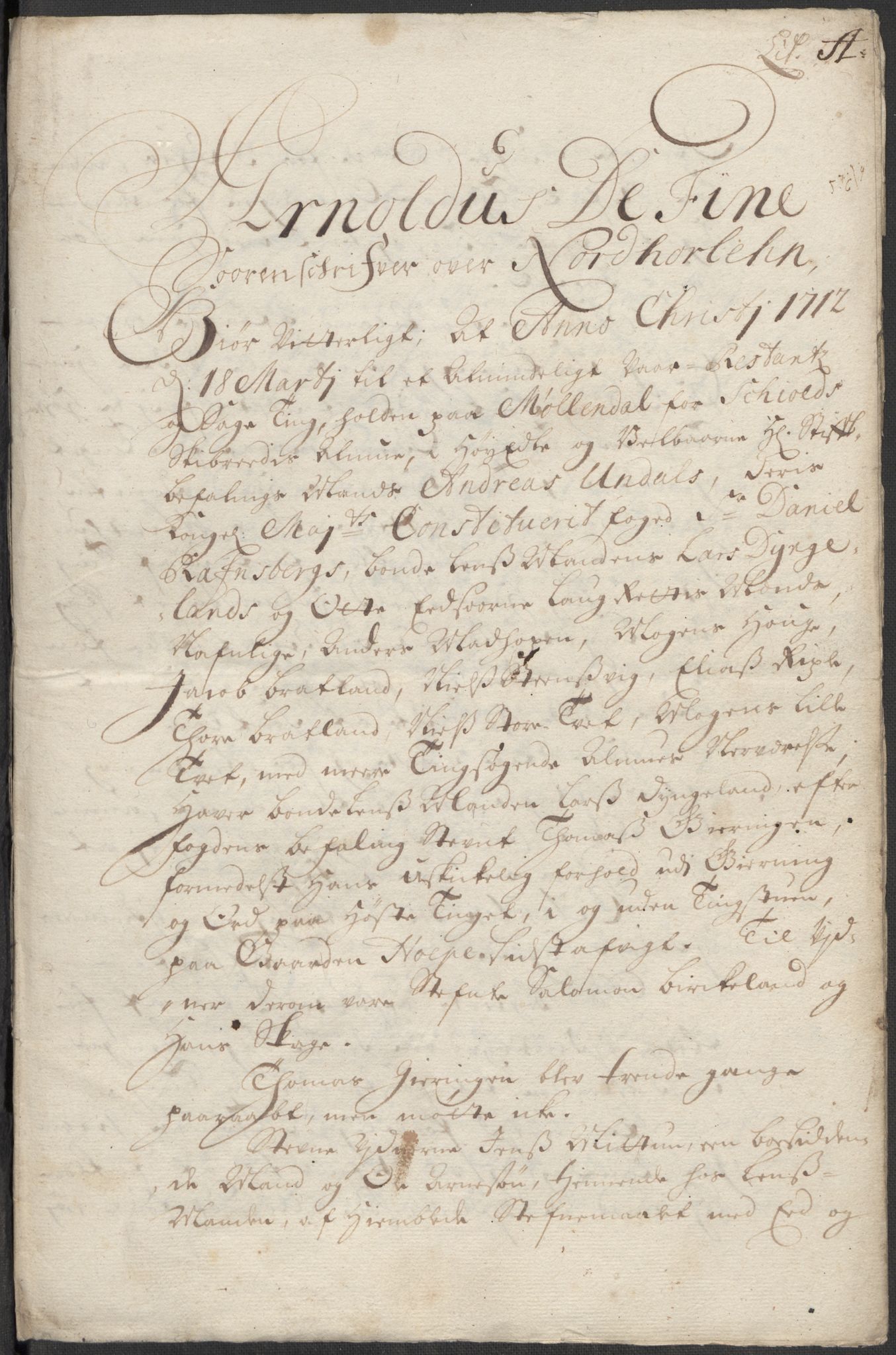 Rentekammeret inntil 1814, Reviderte regnskaper, Fogderegnskap, RA/EA-4092/R51/L3194: Fogderegnskap Nordhordland og Voss, 1712, p. 148