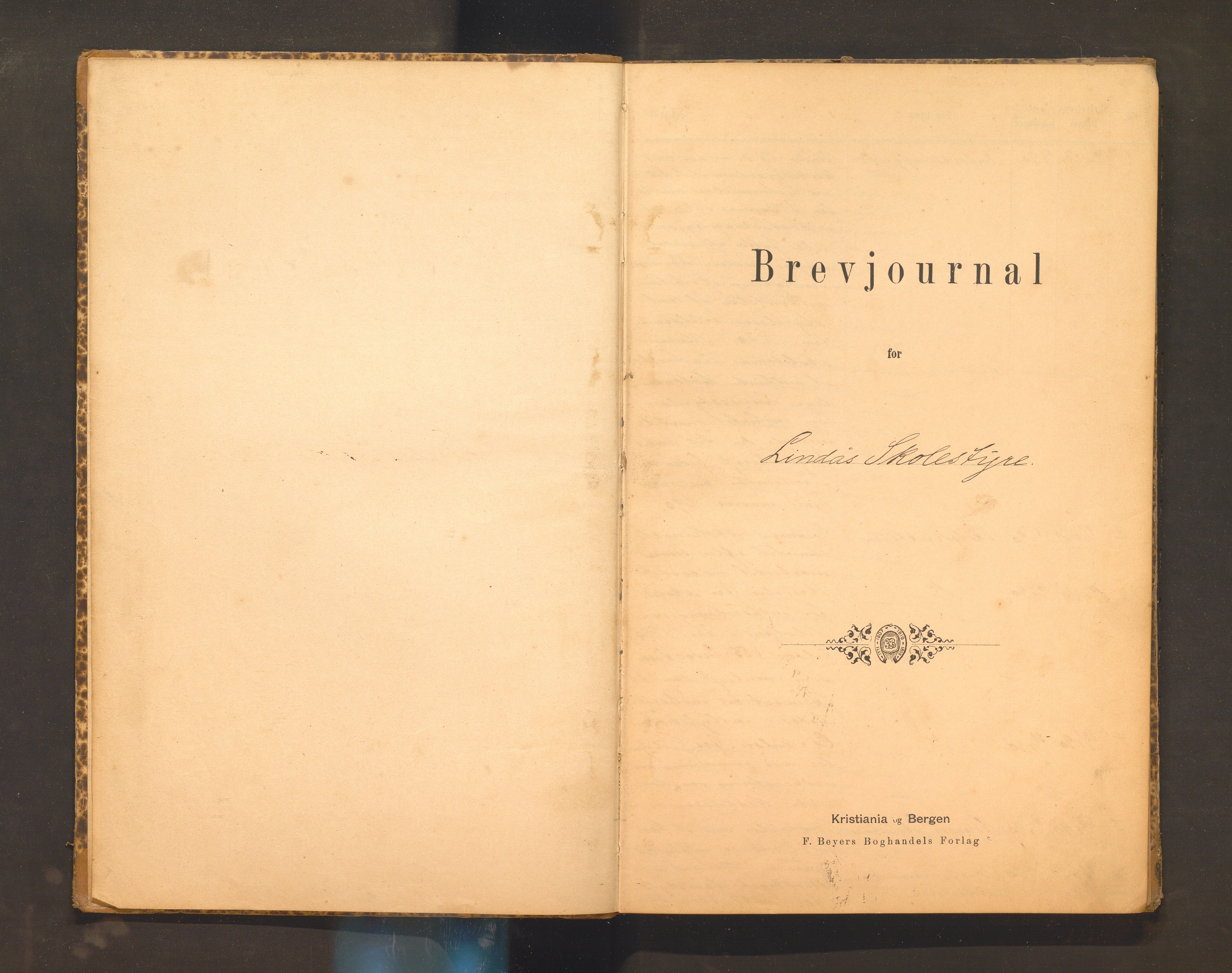 Lindås kommune. Skulestyret, IKAH/1263-211/C/Ca/L0001: Postjournal for Lindås skulestyre, 1890-1903