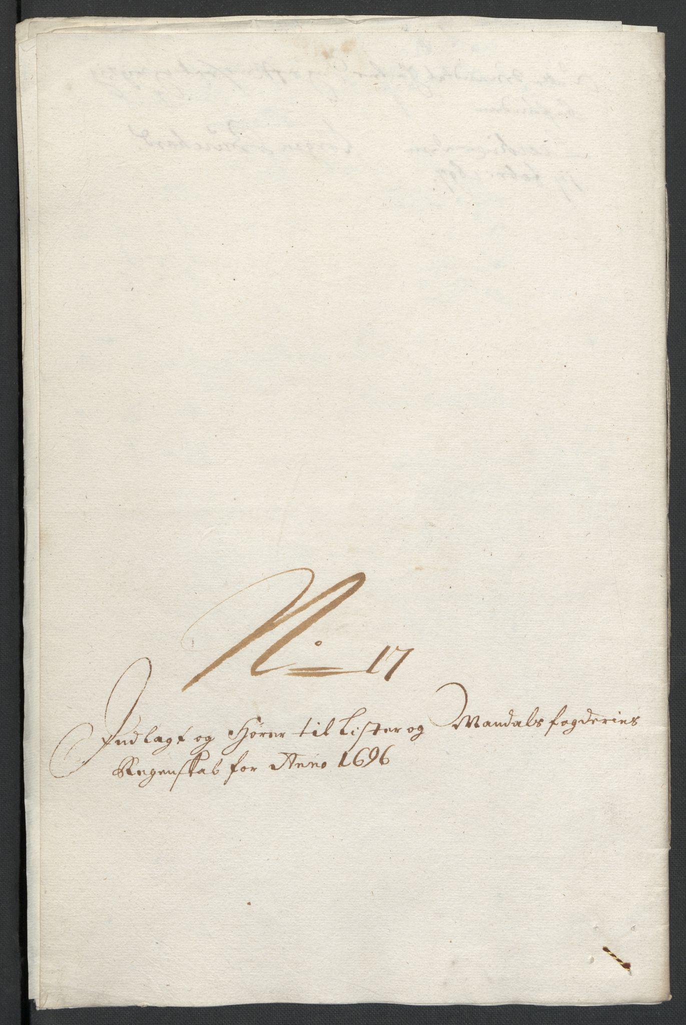 Rentekammeret inntil 1814, Reviderte regnskaper, Fogderegnskap, RA/EA-4092/R43/L2546: Fogderegnskap Lista og Mandal, 1696-1697, p. 96