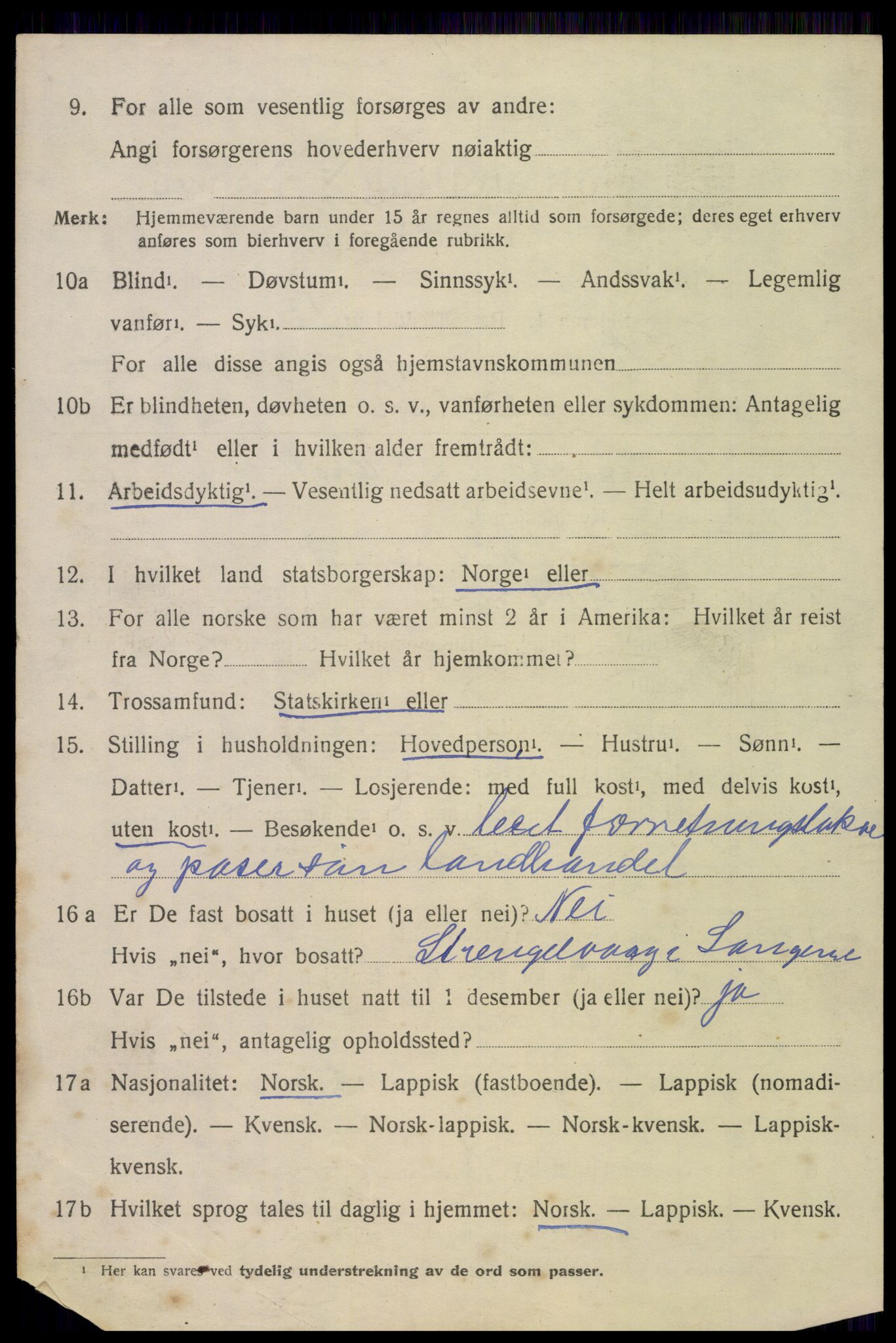 SAT, 1920 census for Øksnes, 1920, p. 5091