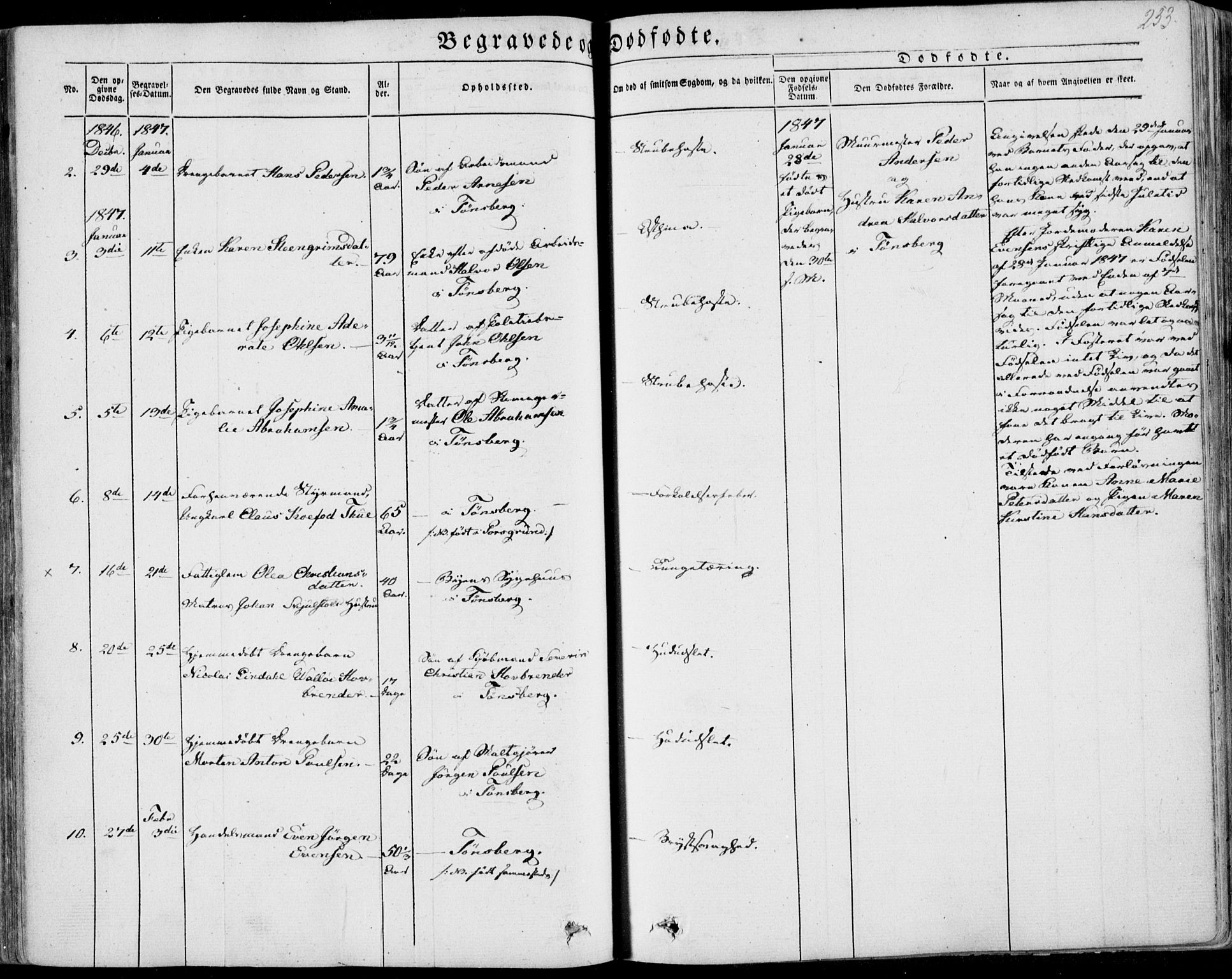 Tønsberg kirkebøker, AV/SAKO-A-330/F/Fa/L0007: Parish register (official) no. I 7, 1845-1854, p. 253