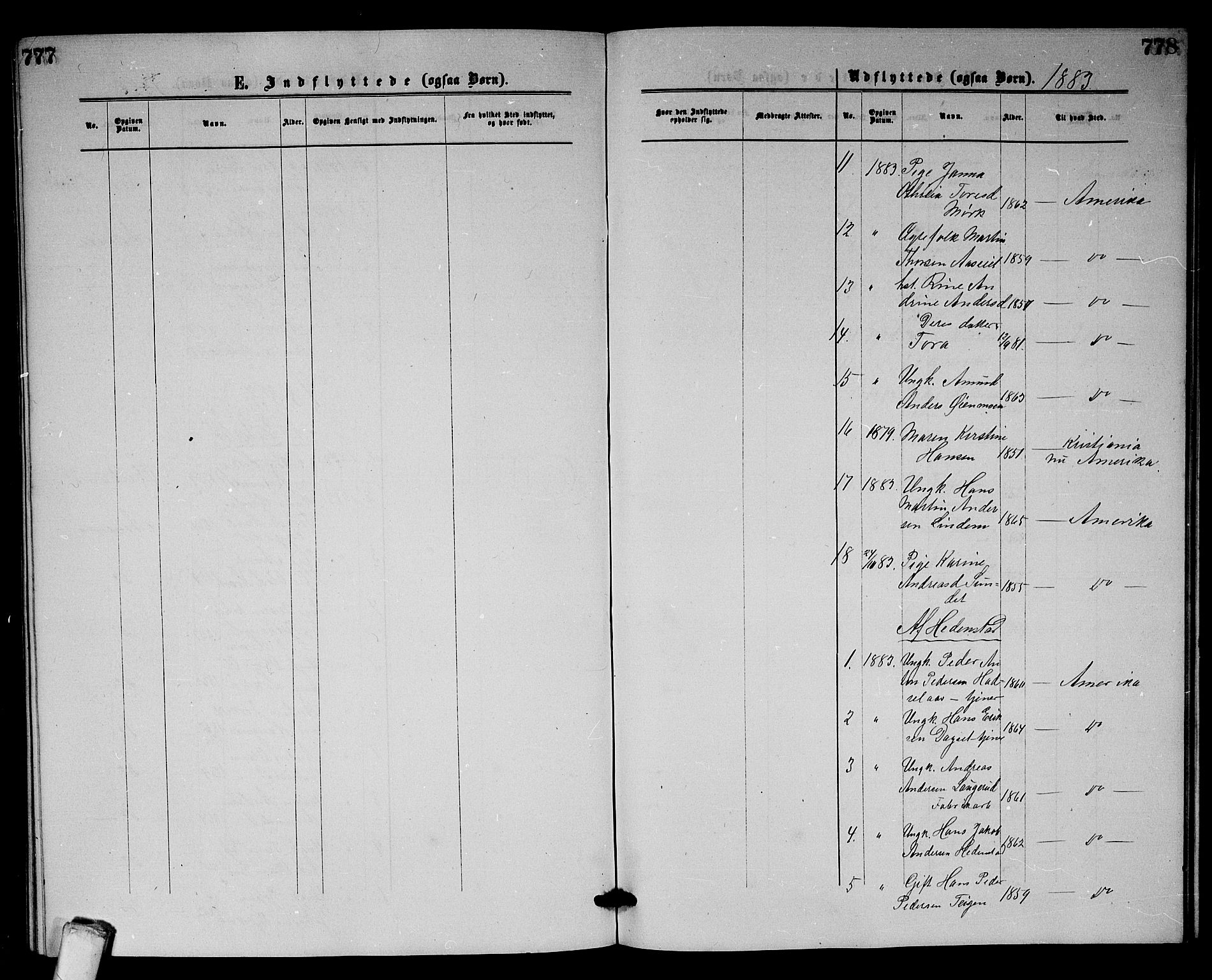 Sandsvær kirkebøker, AV/SAKO-A-244/G/Gb/L0001: Parish register (copy) no. II 1, 1874-1885, p. 777-778