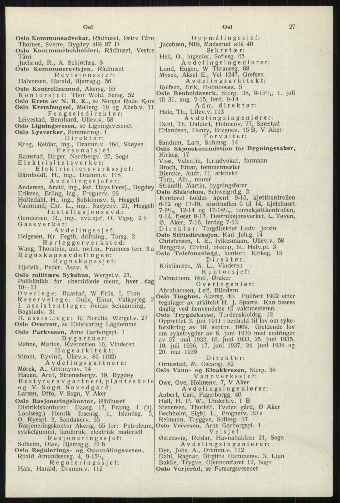 Kristiania/Oslo adressebok, PUBL/-, 1941, p. 27