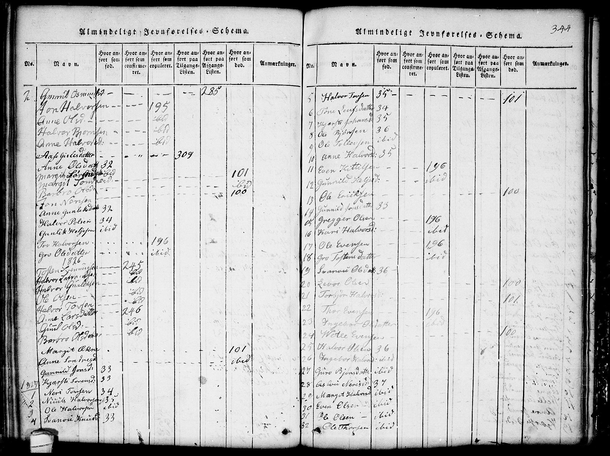 Seljord kirkebøker, SAKO/A-20/G/Gb/L0002: Parish register (copy) no. II 2, 1815-1854, p. 344