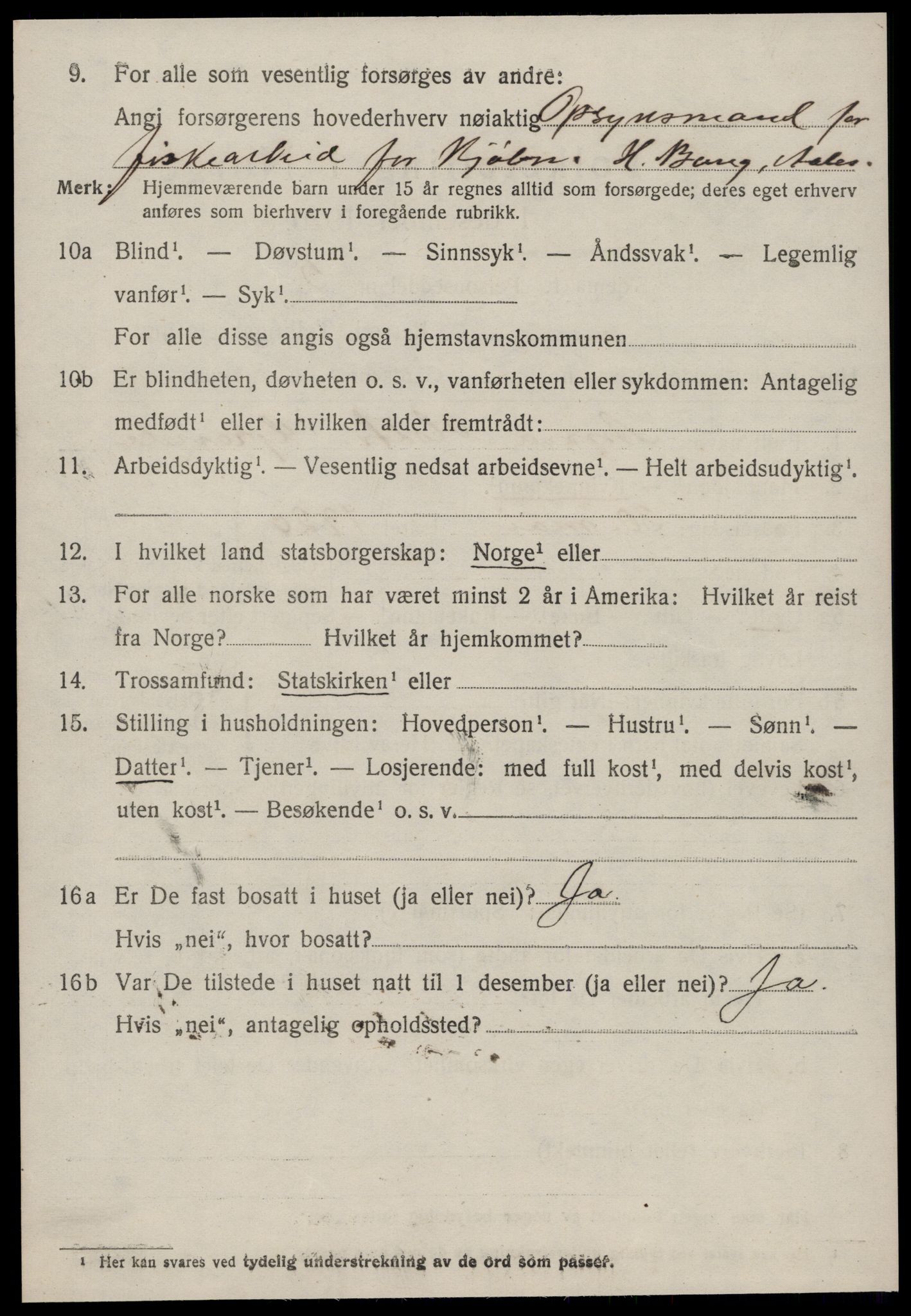 SAT, 1920 census for Borgund, 1920, p. 11063