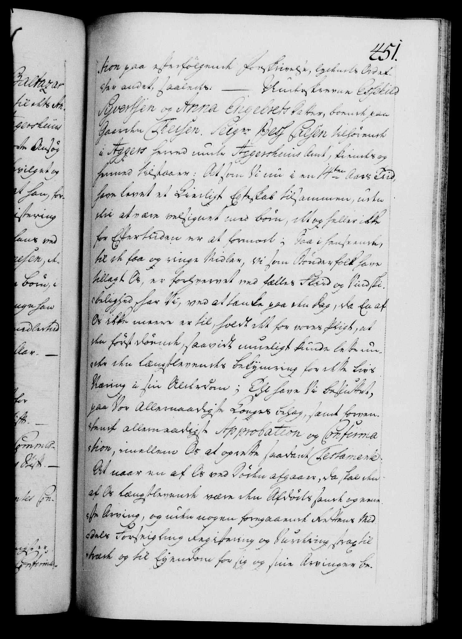 Danske Kanselli 1572-1799, AV/RA-EA-3023/F/Fc/Fca/Fcaa/L0042: Norske registre, 1763-1766, p. 451a