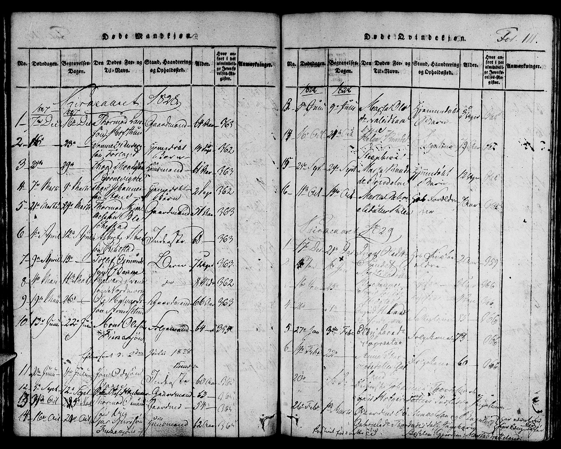 Suldal sokneprestkontor, SAST/A-101845/01/IV/L0006: Parish register (official) no. A 6, 1816-1836, p. 111