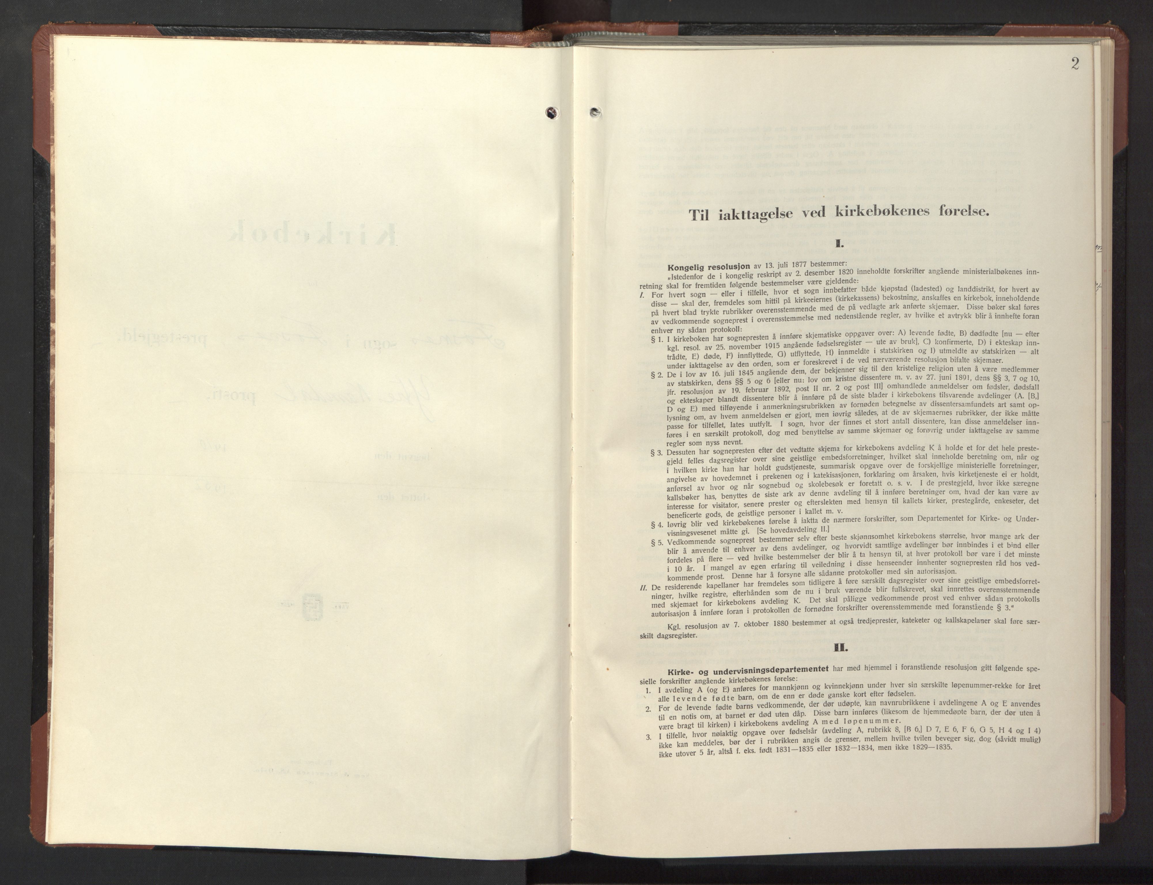Ministerialprotokoller, klokkerbøker og fødselsregistre - Nord-Trøndelag, SAT/A-1458/773/L0625: Parish register (copy) no. 773C01, 1910-1952, p. 2