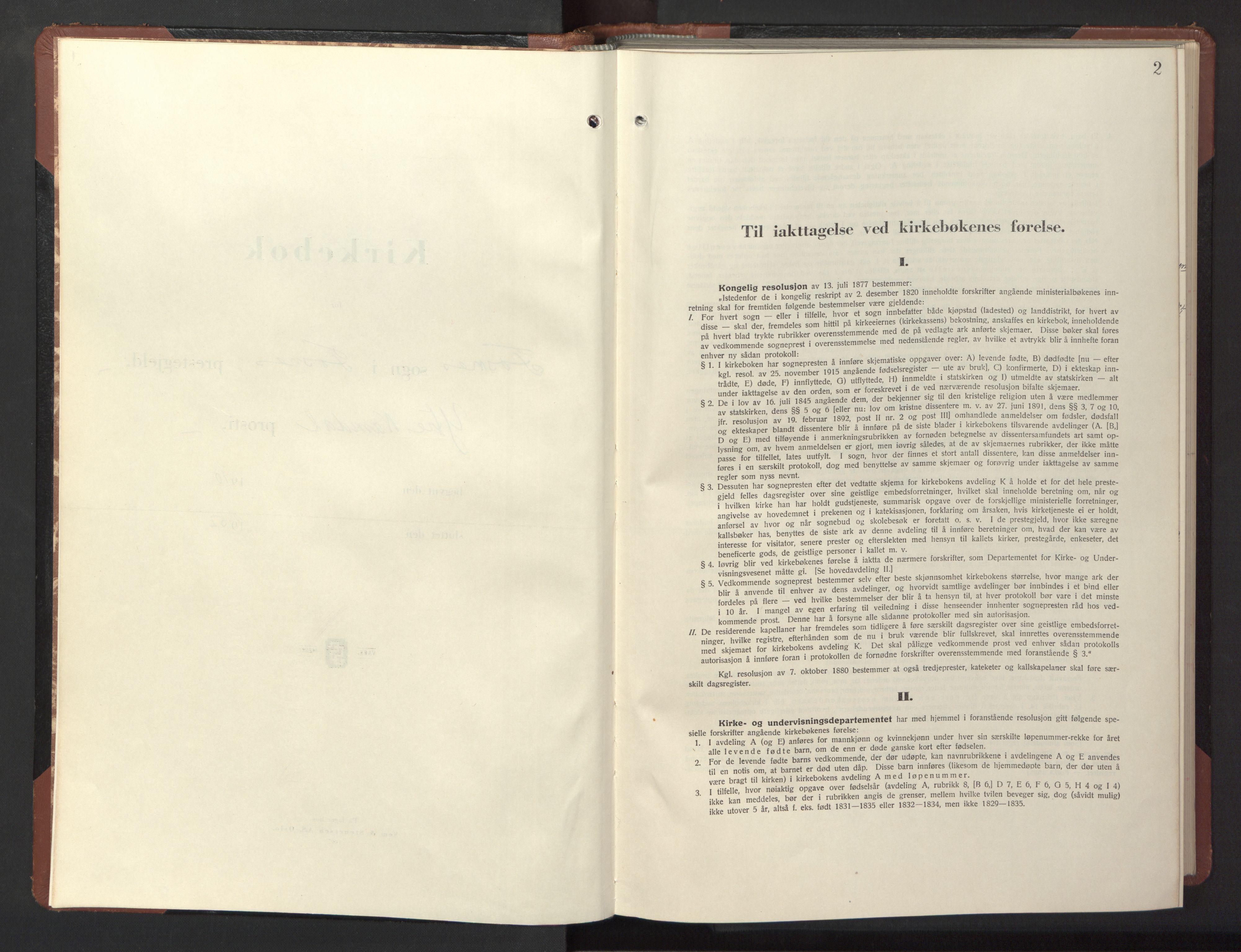 Ministerialprotokoller, klokkerbøker og fødselsregistre - Nord-Trøndelag, AV/SAT-A-1458/773/L0625: Parish register (copy) no. 773C01, 1910-1952, p. 2