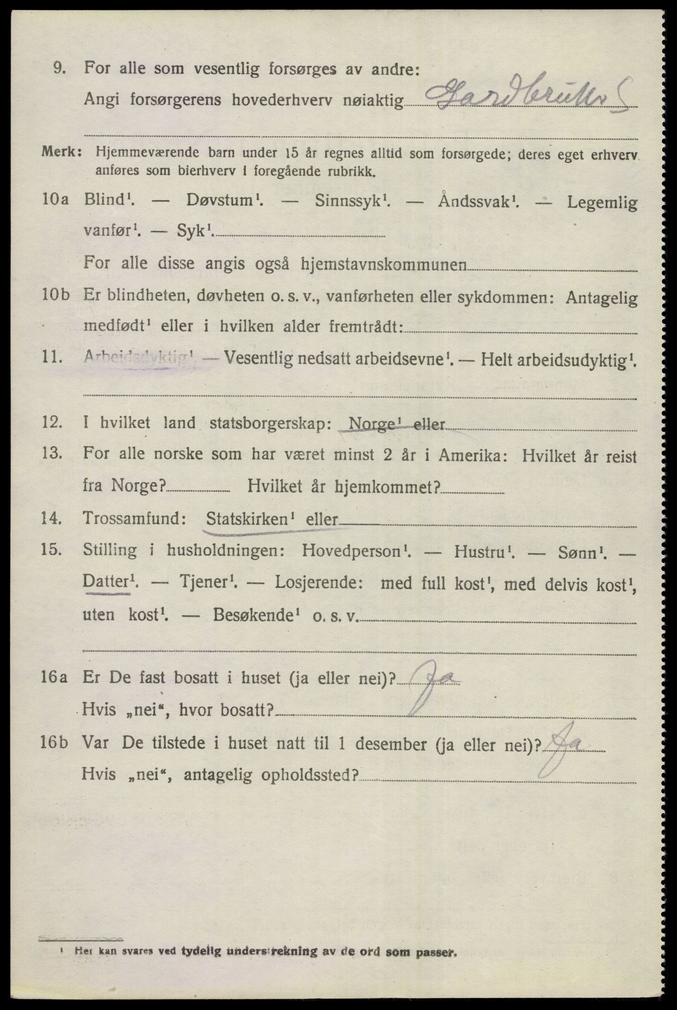 SAKO, 1920 census for Hol (Buskerud), 1920, p. 1852