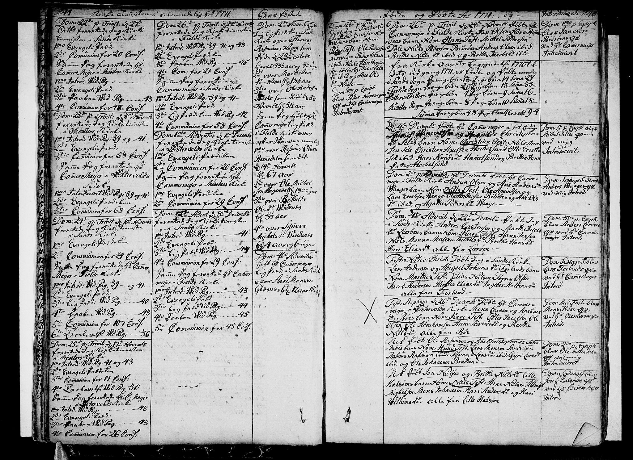 Sund sokneprestembete, SAB/A-99930: Parish register (official) no. A 5, 1770-1795, p. 44-45