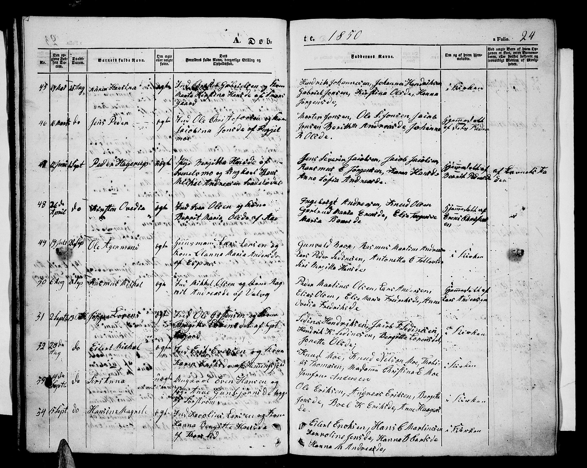 Tranøy sokneprestkontor, SATØ/S-1313/I/Ia/Iab/L0002klokker: Parish register (copy) no. 2, 1847-1860, p. 24