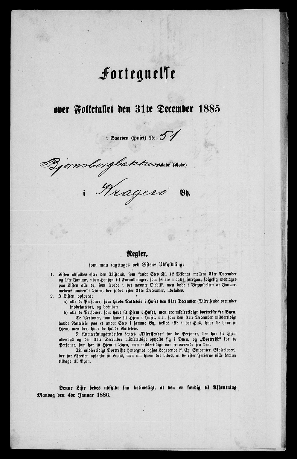 SAKO, 1885 census for 0801 Kragerø, 1885, p. 985