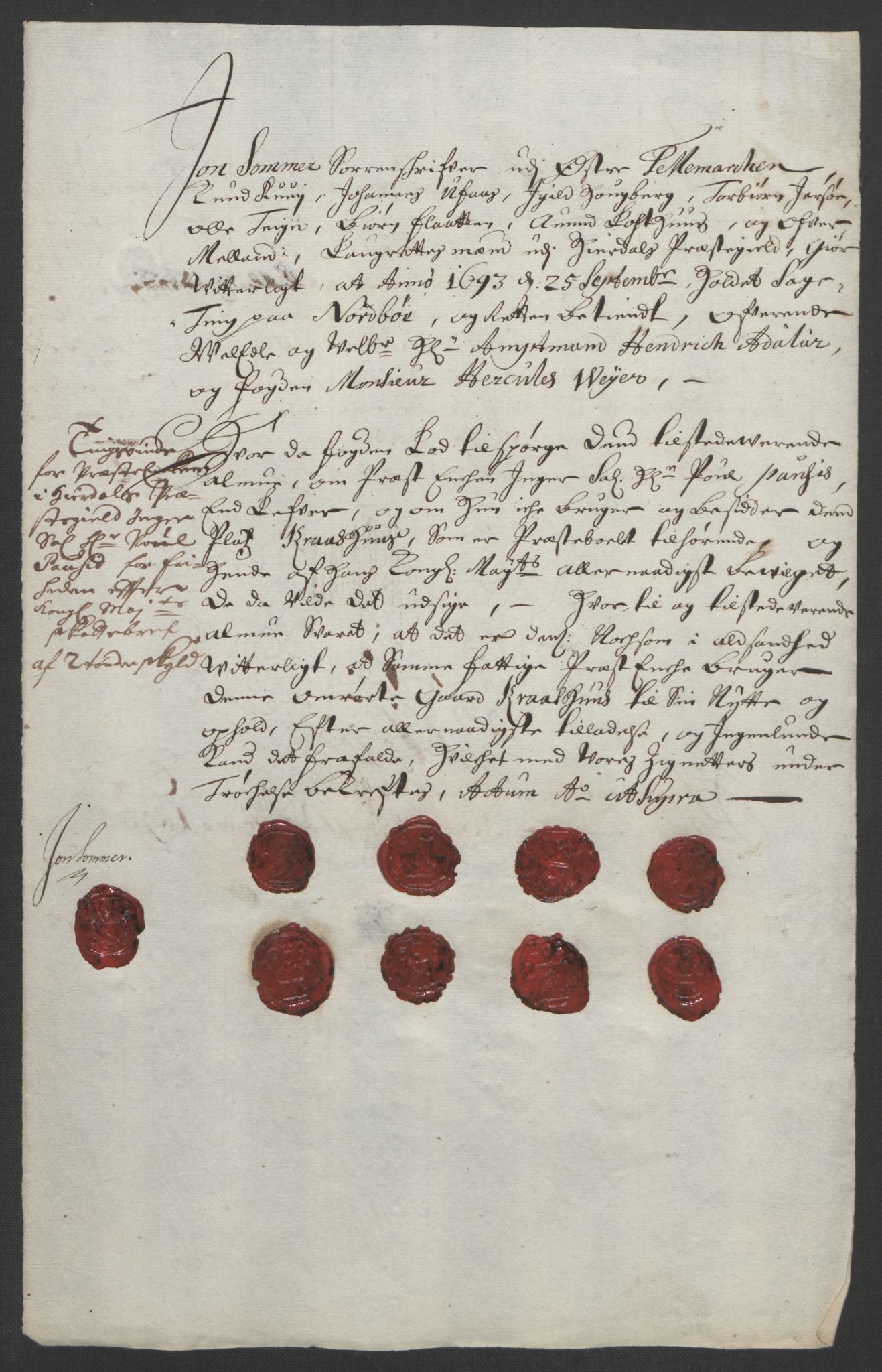 Rentekammeret inntil 1814, Reviderte regnskaper, Fogderegnskap, AV/RA-EA-4092/R35/L2091: Fogderegnskap Øvre og Nedre Telemark, 1690-1693, p. 325