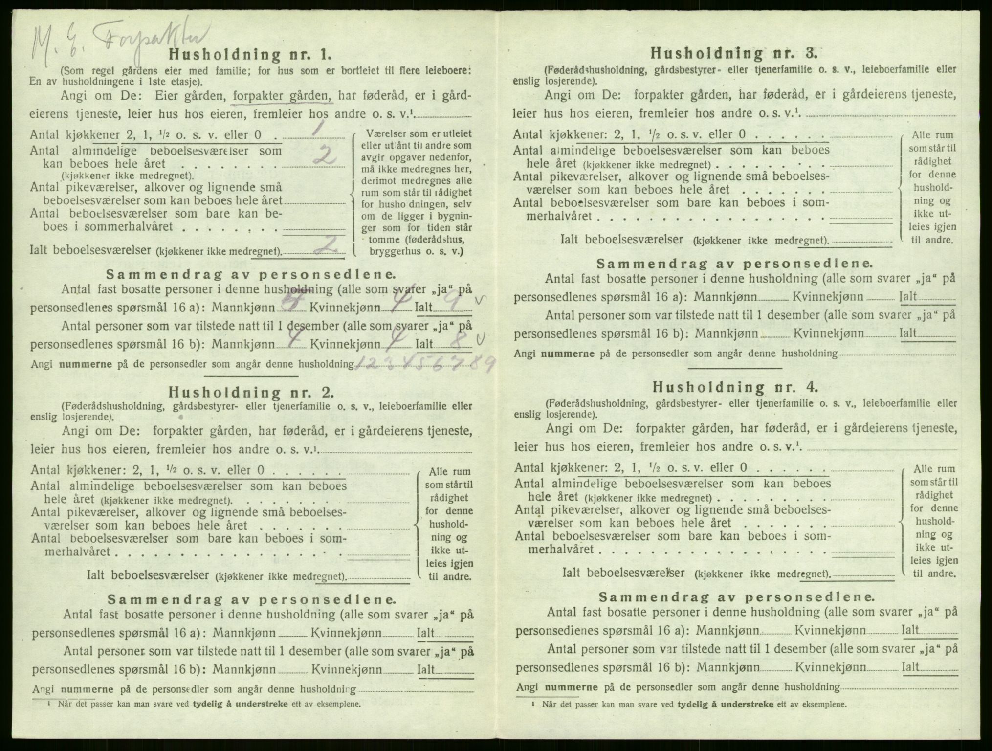 SAKO, 1920 census for Sem, 1920, p. 699