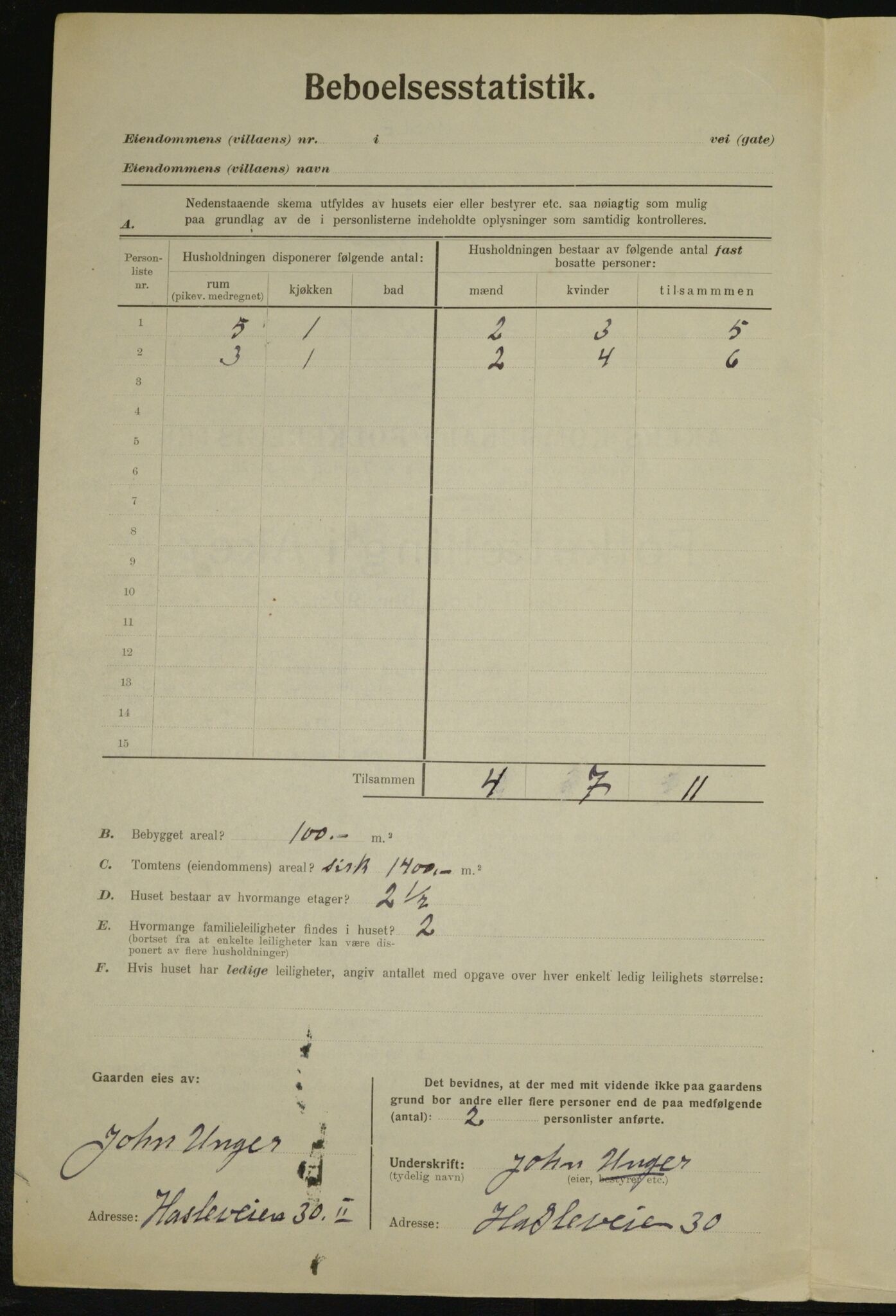 , Municipal Census 1923 for Aker, 1923, p. 25565