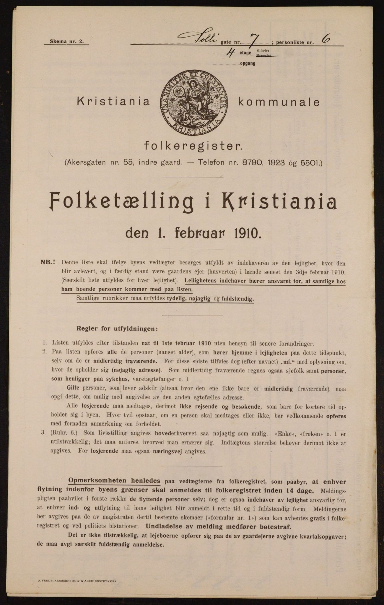 OBA, Municipal Census 1910 for Kristiania, 1910, p. 95014