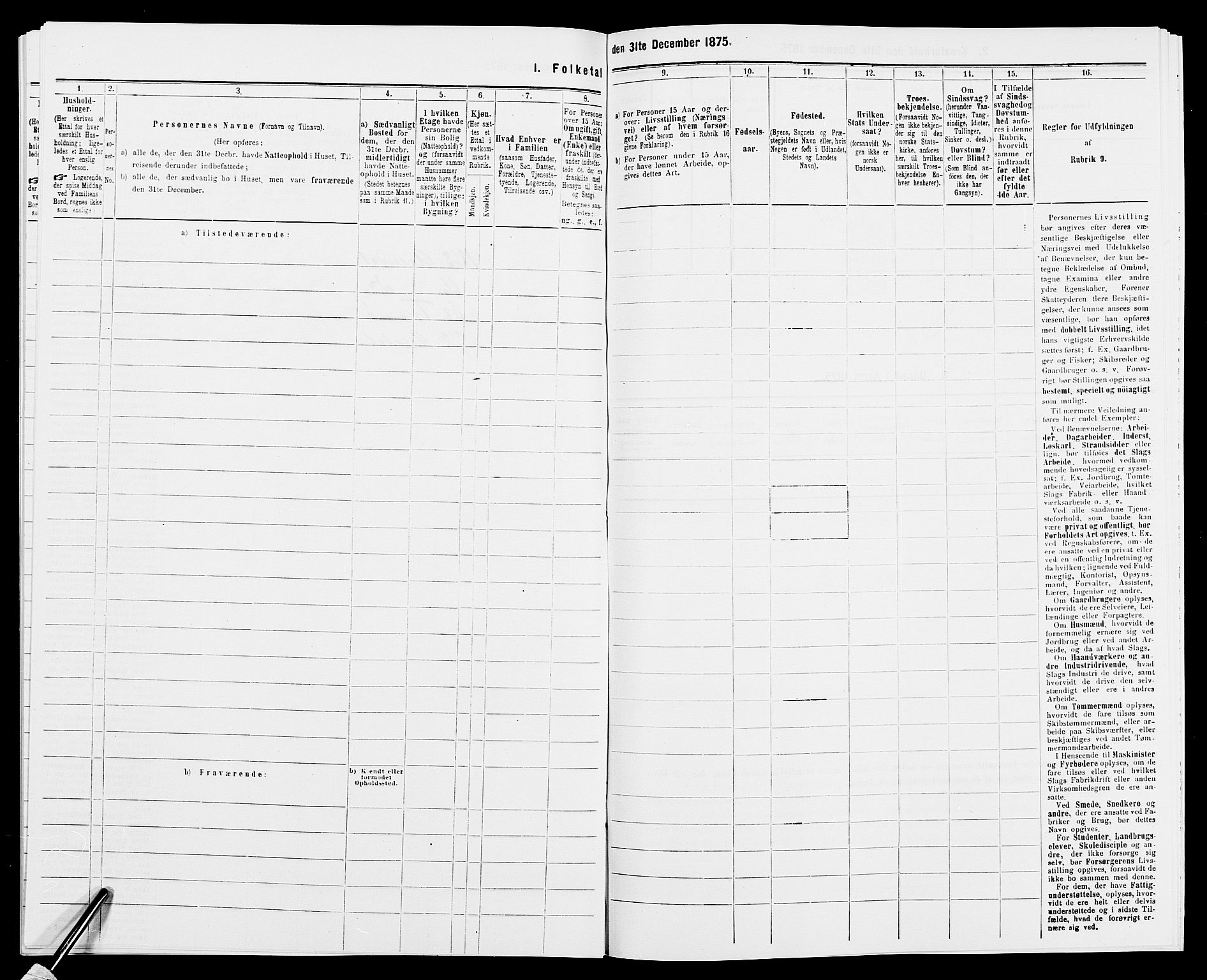 SAK, 1875 census for 0903P Arendal, 1875, p. 111