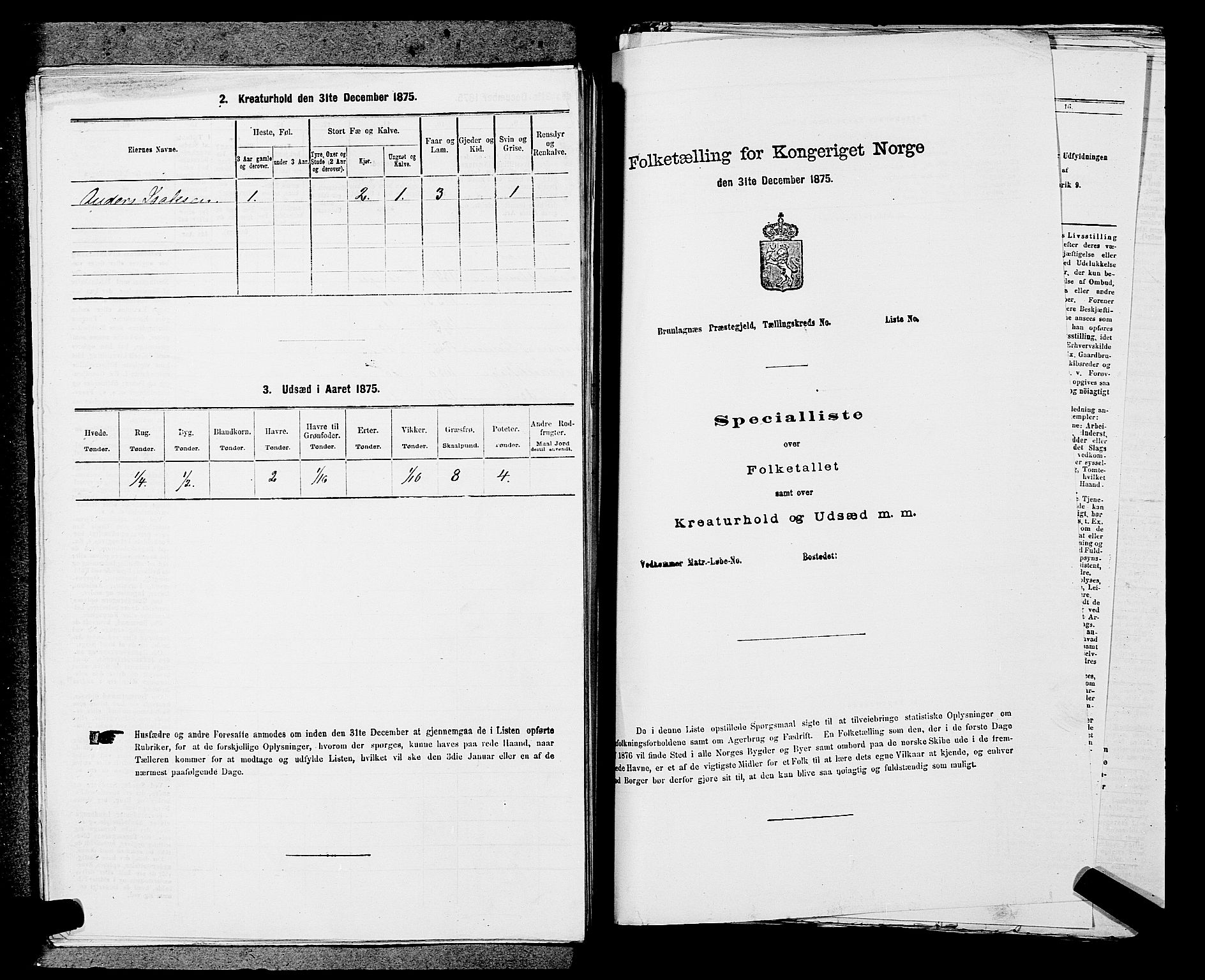 SAKO, 1875 census for 0813P Eidanger, 1875, p. 262