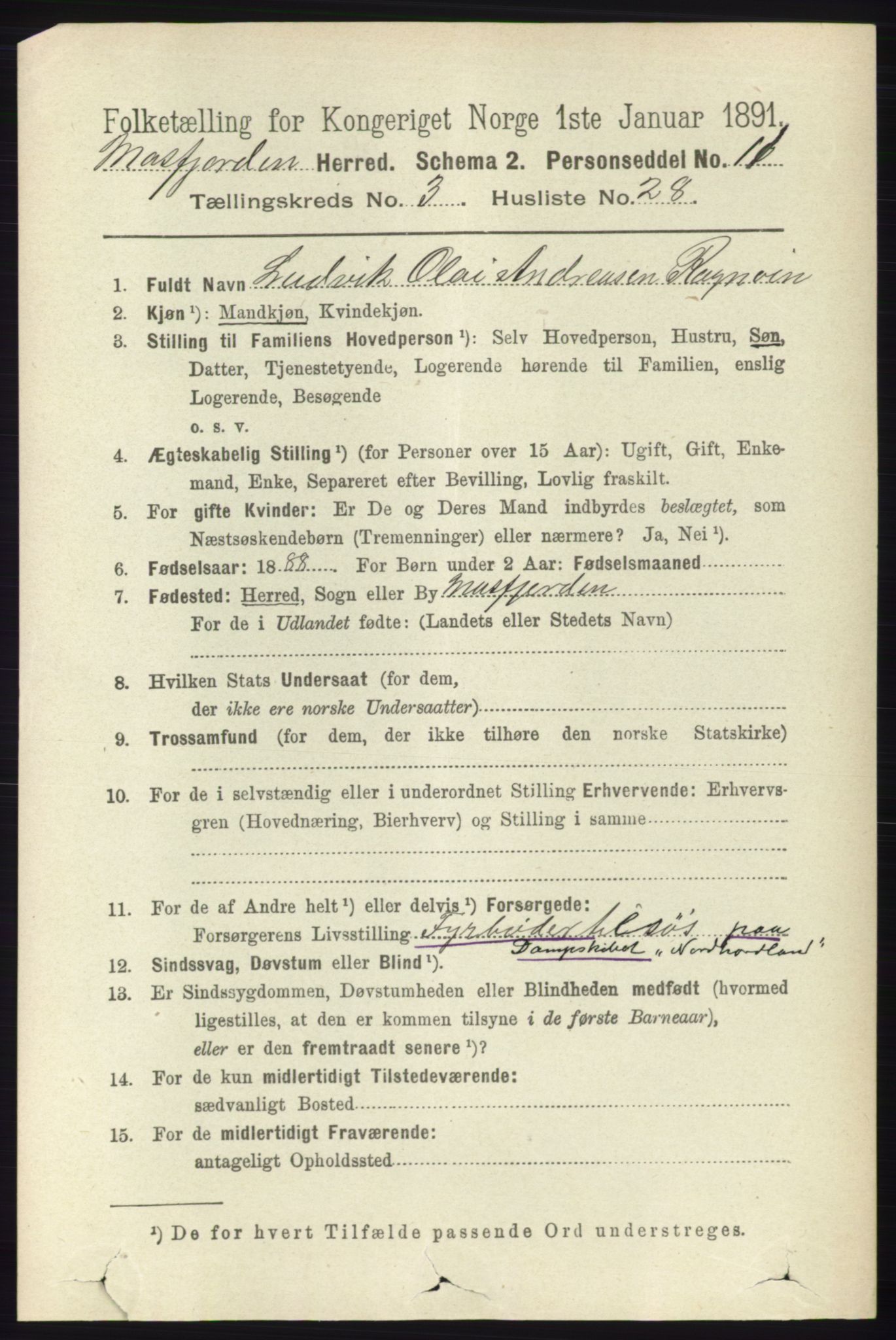 RA, 1891 census for 1266 Masfjorden, 1891, p. 720