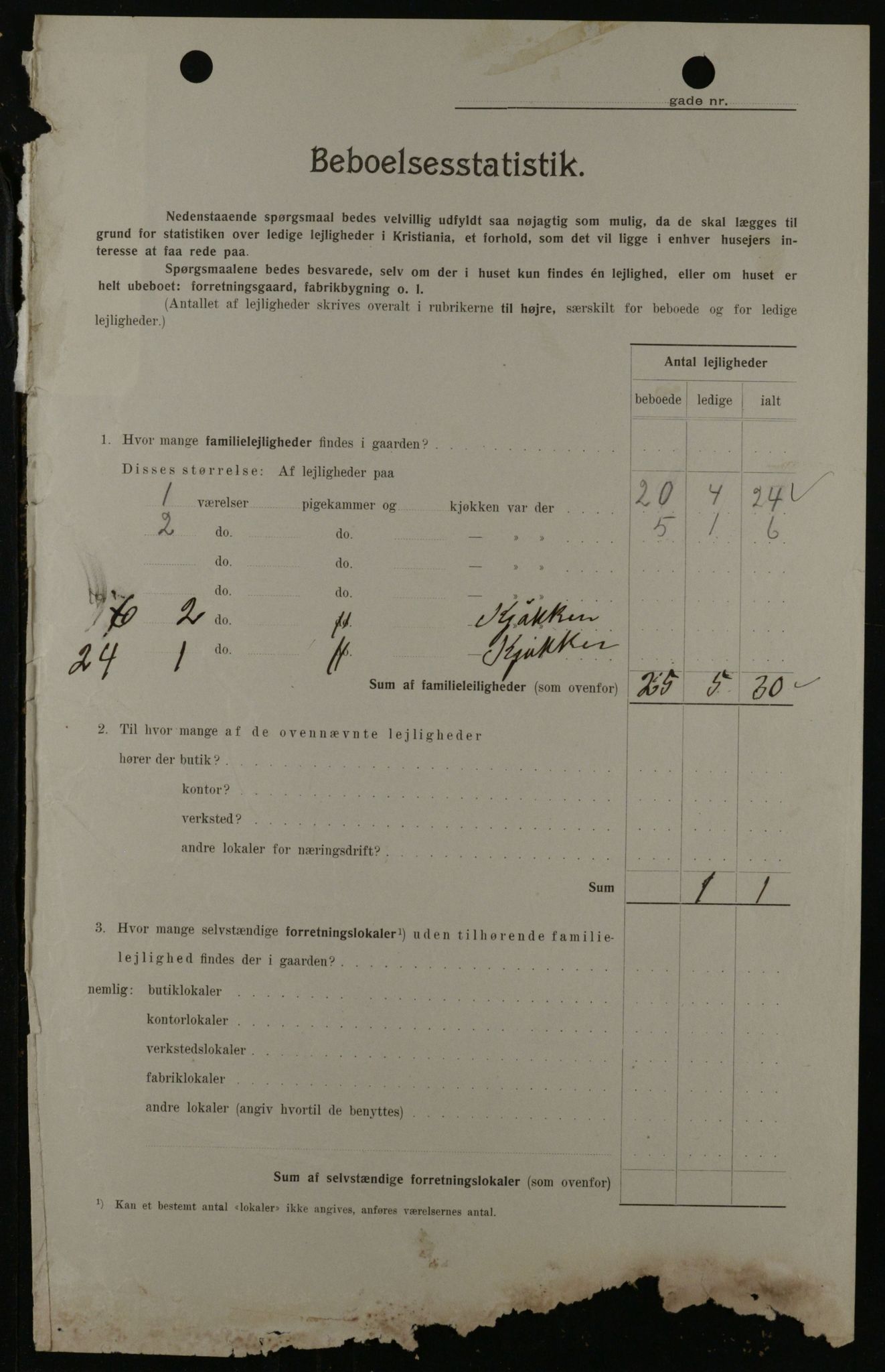 OBA, Municipal Census 1908 for Kristiania, 1908, p. 15070