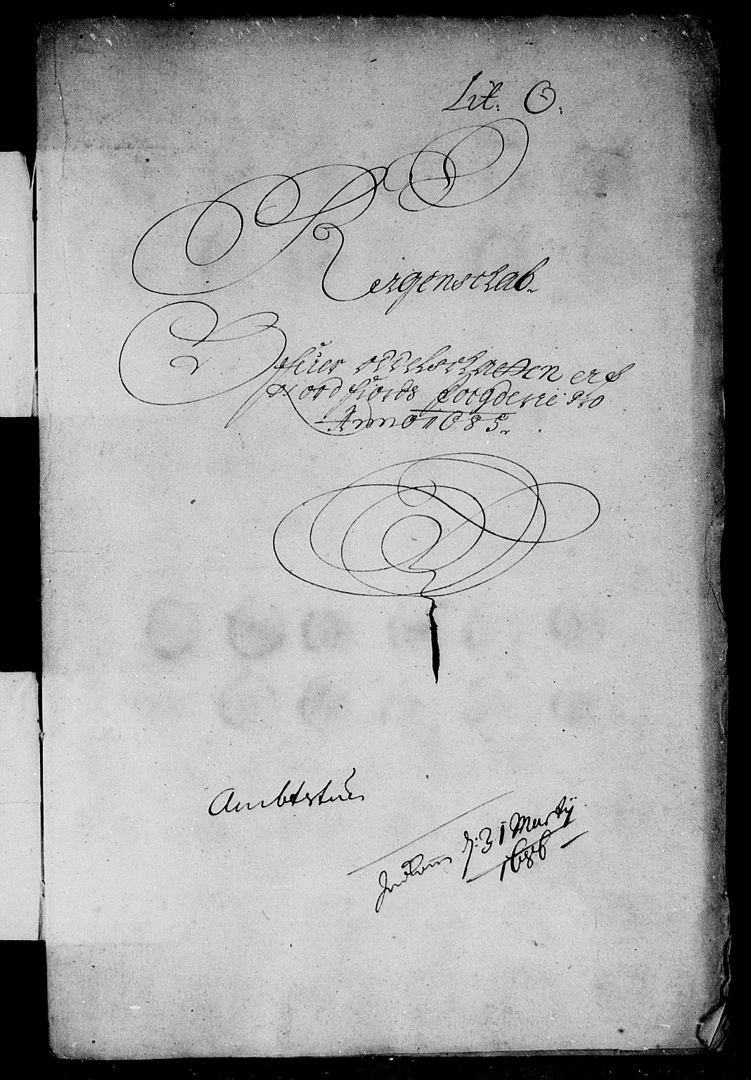 Rentekammeret inntil 1814, Reviderte regnskaper, Stiftamtstueregnskaper, Bergen stiftamt, AV/RA-EA-6043/R/Rc/L0077: Bergen stiftamt, 1685