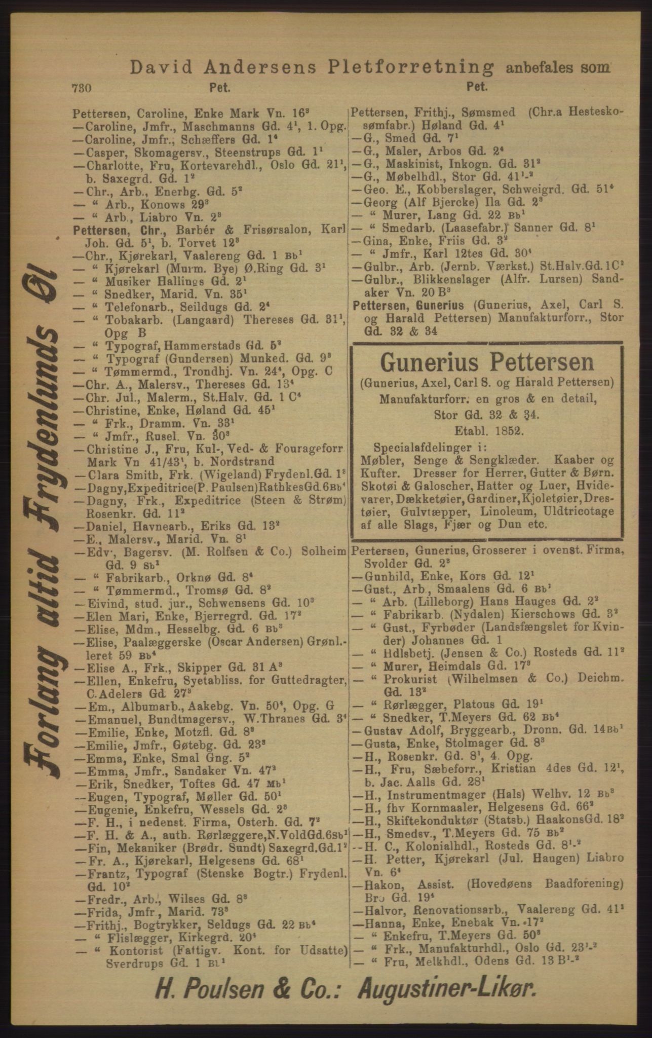 Kristiania/Oslo adressebok, PUBL/-, 1906, p. 730