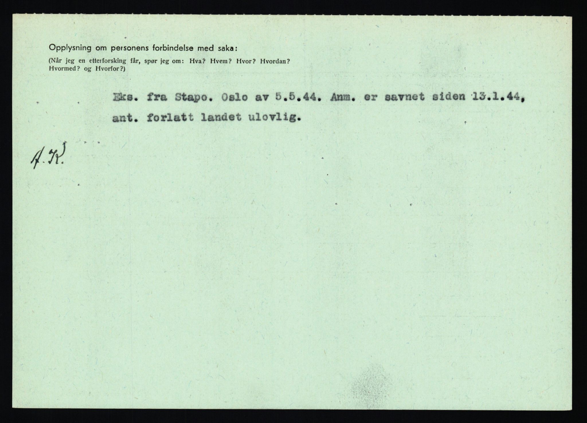 Statspolitiet - Hovedkontoret / Osloavdelingen, AV/RA-S-1329/C/Ca/L0015: Svea - Tøsse, 1943-1945, p. 3190