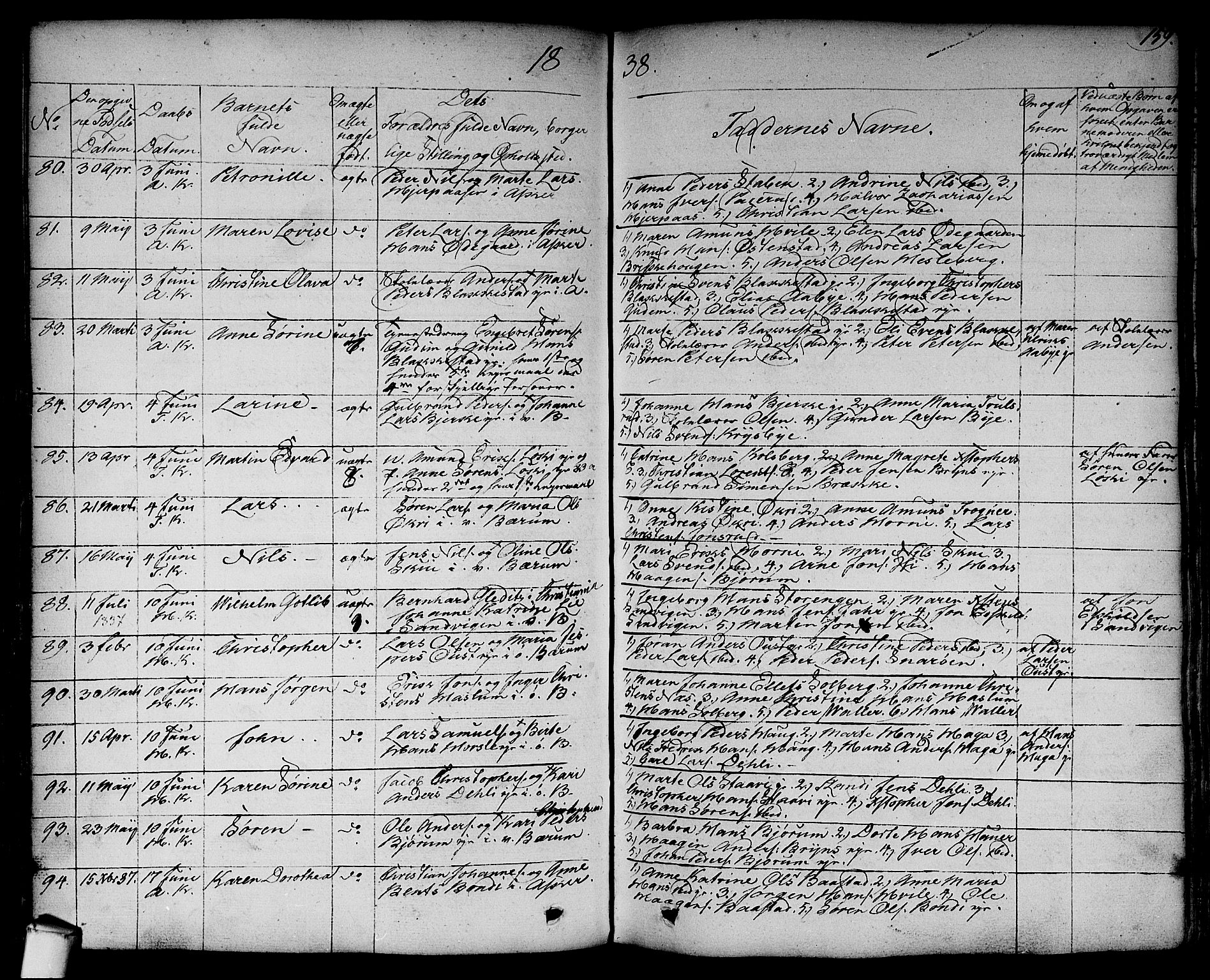 Asker prestekontor Kirkebøker, AV/SAO-A-10256a/F/Fa/L0007: Parish register (official) no. I 7, 1825-1864, p. 159