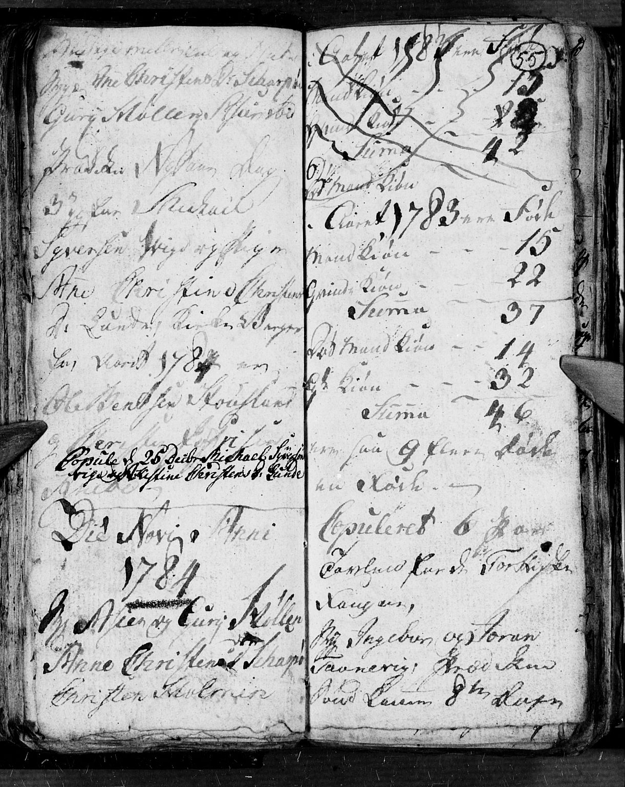SAK, Søgne sokneprestkontor, SAK/1111-0037/F/Fb/Fbb/L0001Parish register (copy) no. B 1, 1779-1802, p. 55