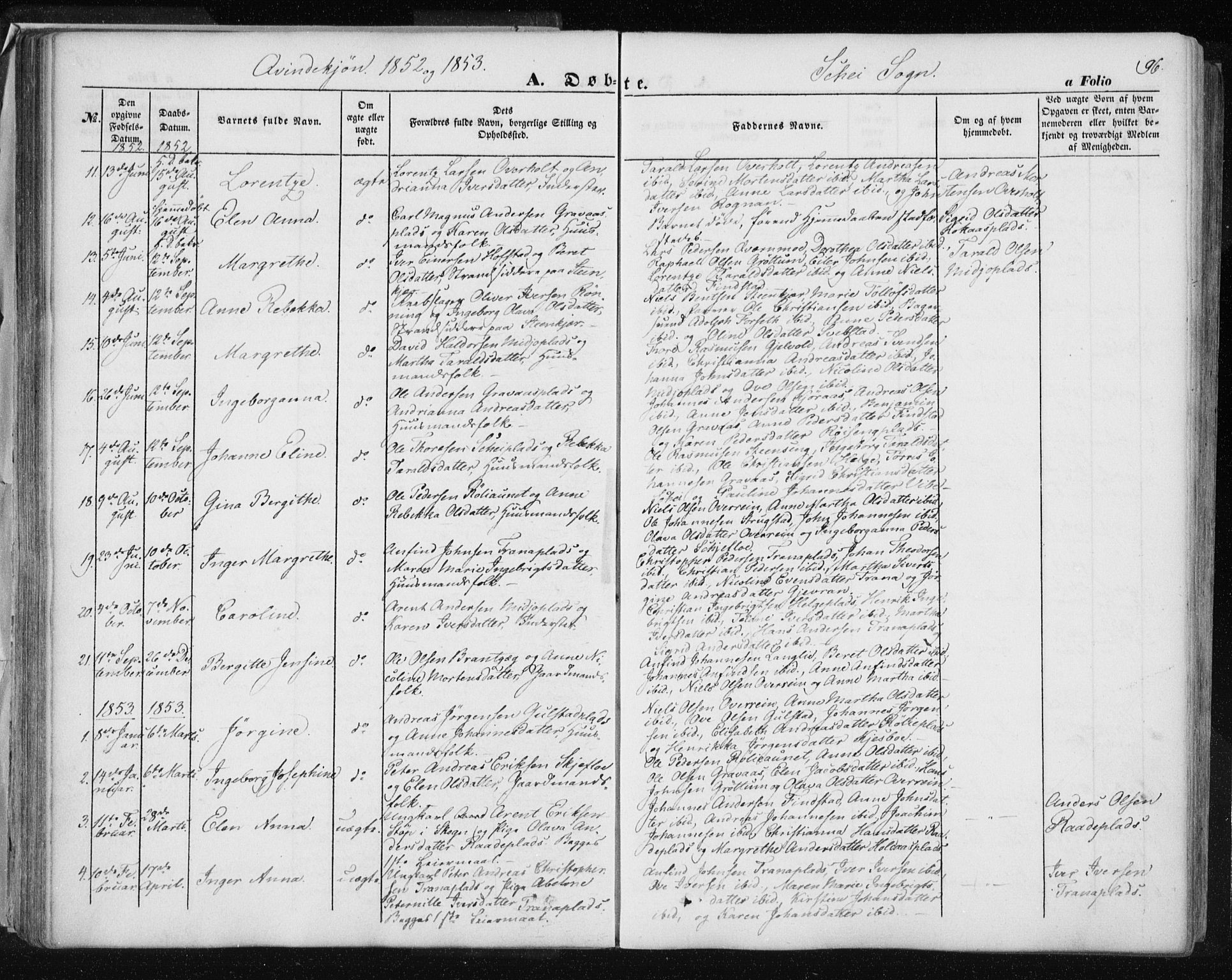Ministerialprotokoller, klokkerbøker og fødselsregistre - Nord-Trøndelag, SAT/A-1458/735/L0342: Parish register (official) no. 735A07 /2, 1849-1862, p. 96