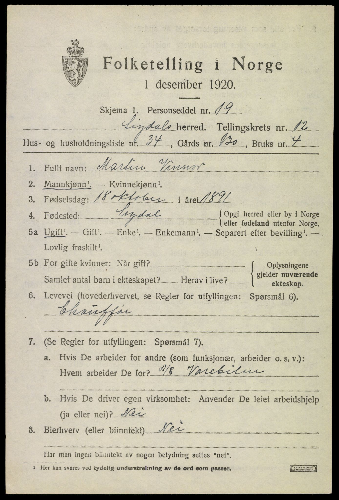 SAKO, 1920 census for Sigdal, 1920, p. 8048