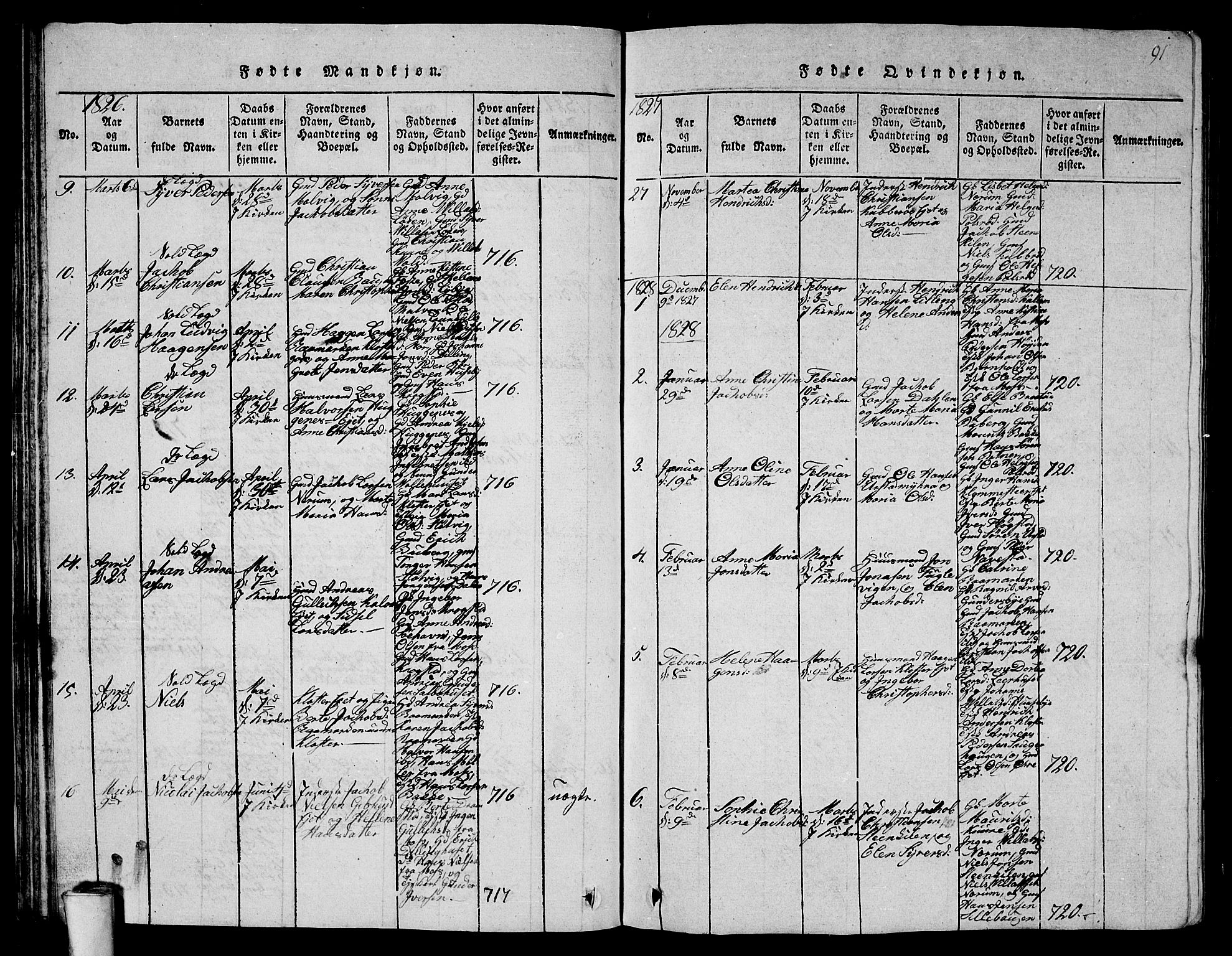 Rygge prestekontor Kirkebøker, SAO/A-10084b/G/Ga/L0001: Parish register (copy) no. 1, 1814-1871, p. 90-91