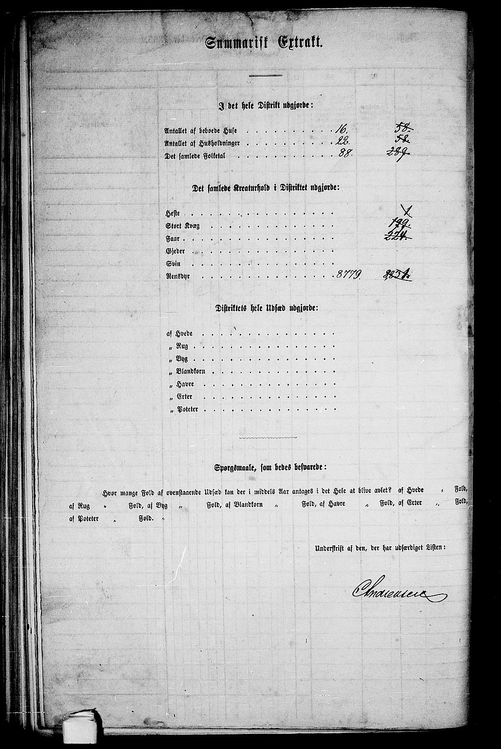 RA, 1865 census for Nesseby, 1865, p. 62