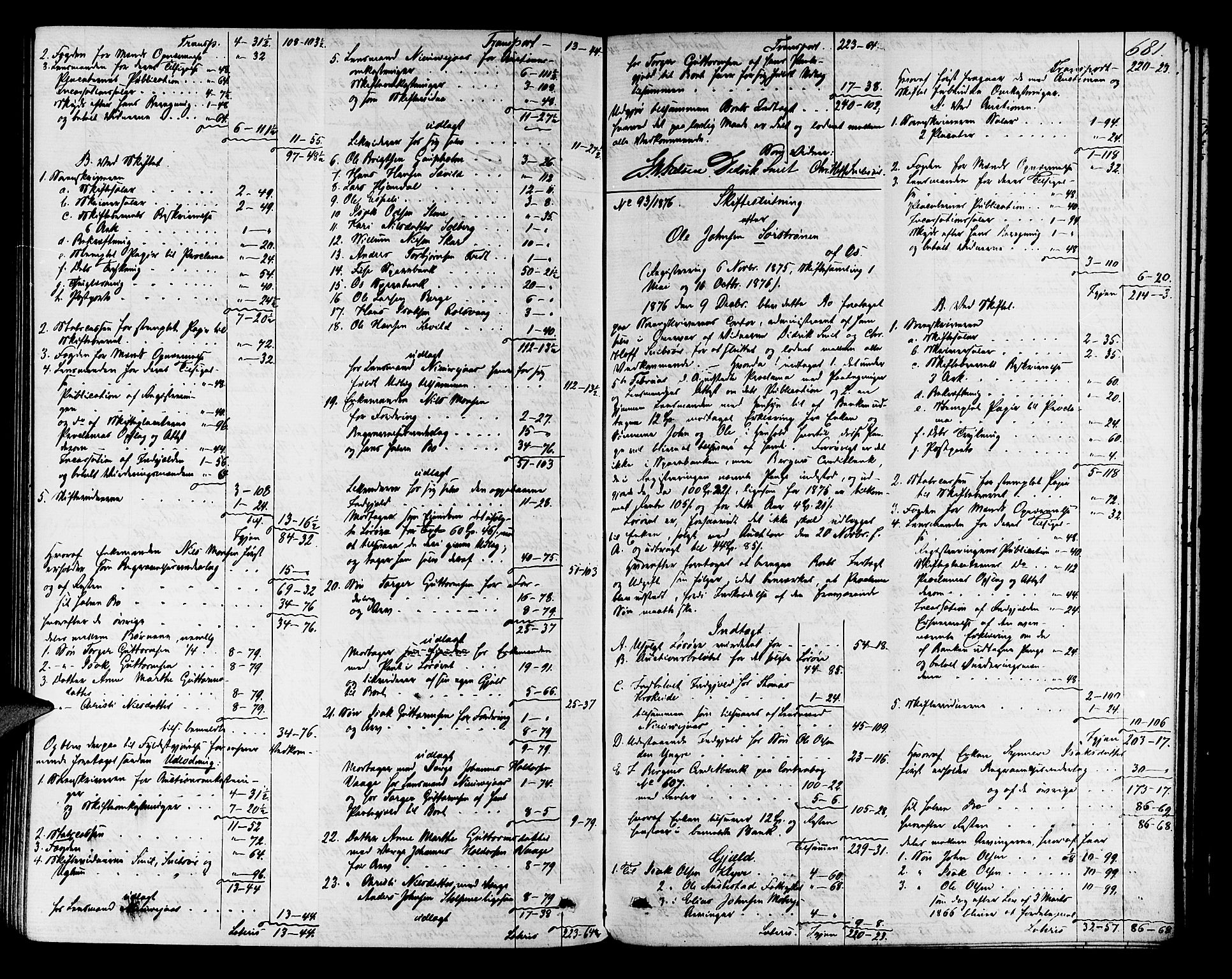 Midhordland sorenskriveri, AV/SAB-A-3001/1/H/Hd/L0004: Skifteutlodningsprotokoll, 1863-1878, p. 680b-681a
